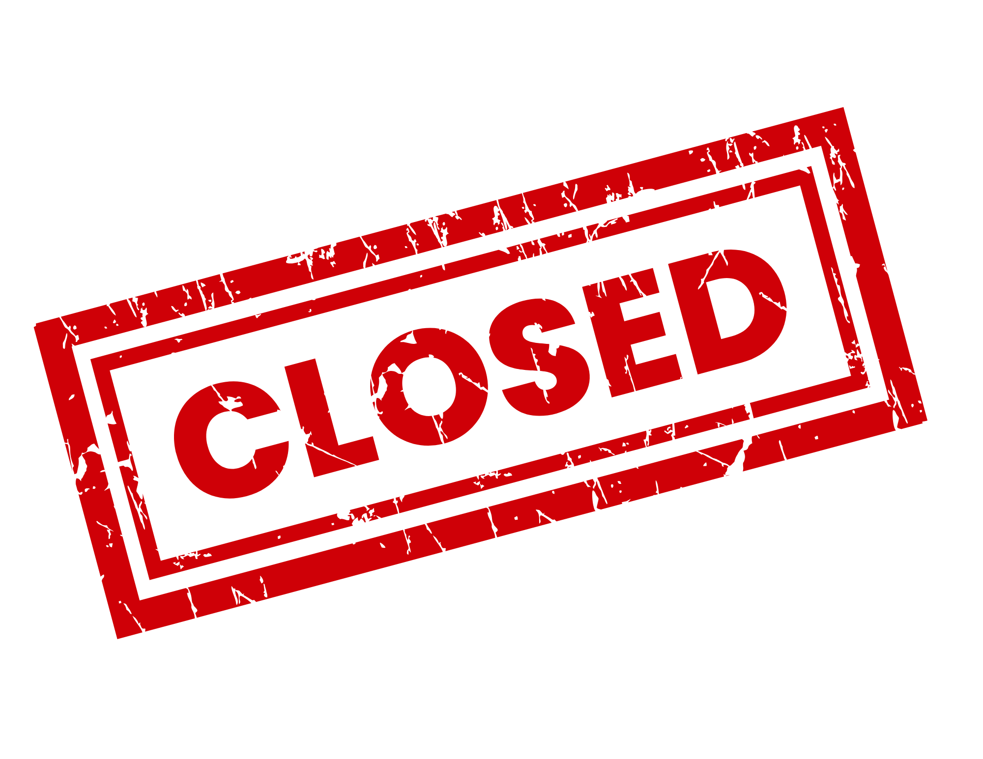 Closed for Cleaning and Staff Apprectiation