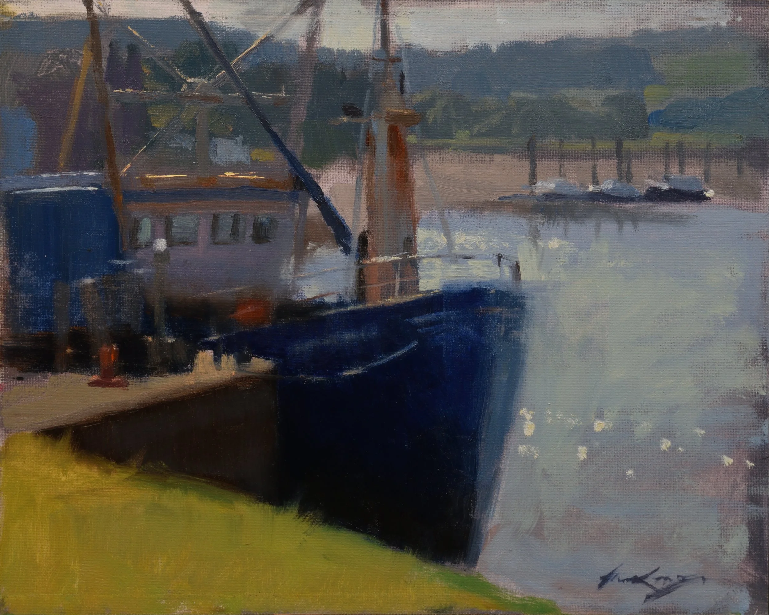 "Kingfisher", 24 x 30 cm, oil on panel