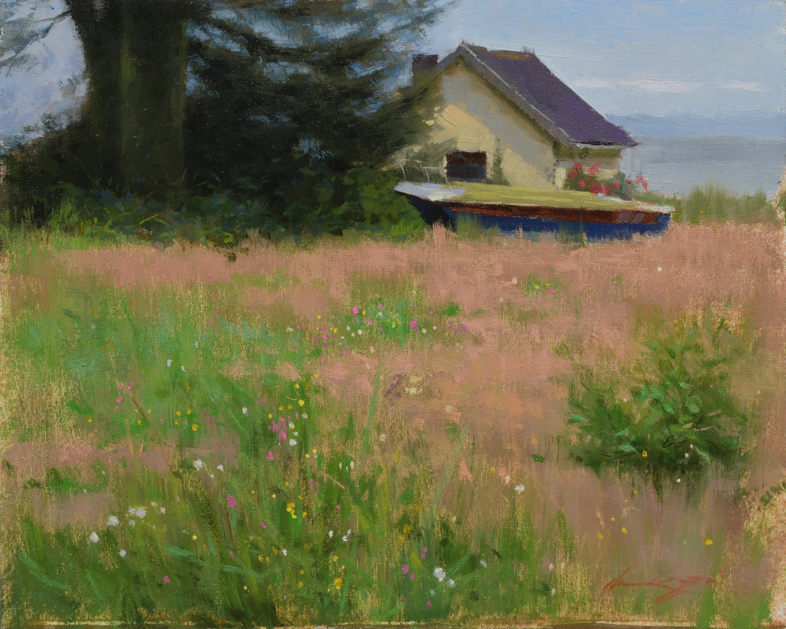 "Boathouse" 24 x 30 cm, oil on panel