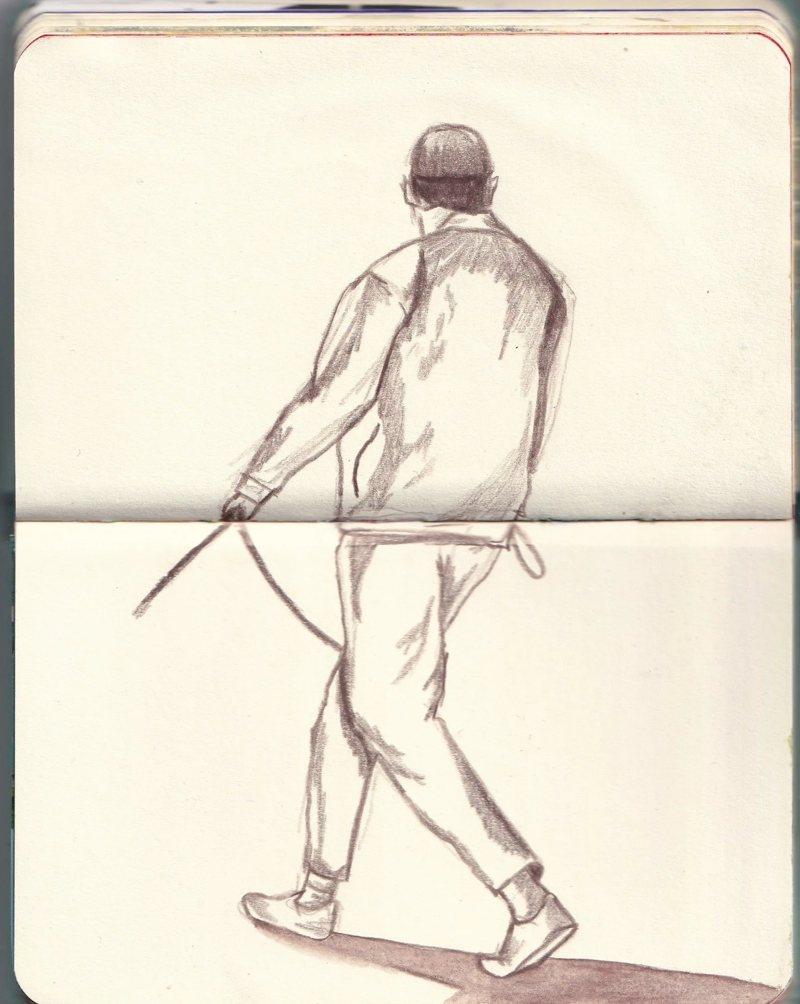 walking the dog

 #sketchbook #sketchbookart #sketchbookdrawing #dogwalking #fabercastell #drawing #dog #dogsofinstagram #figurativedrawing