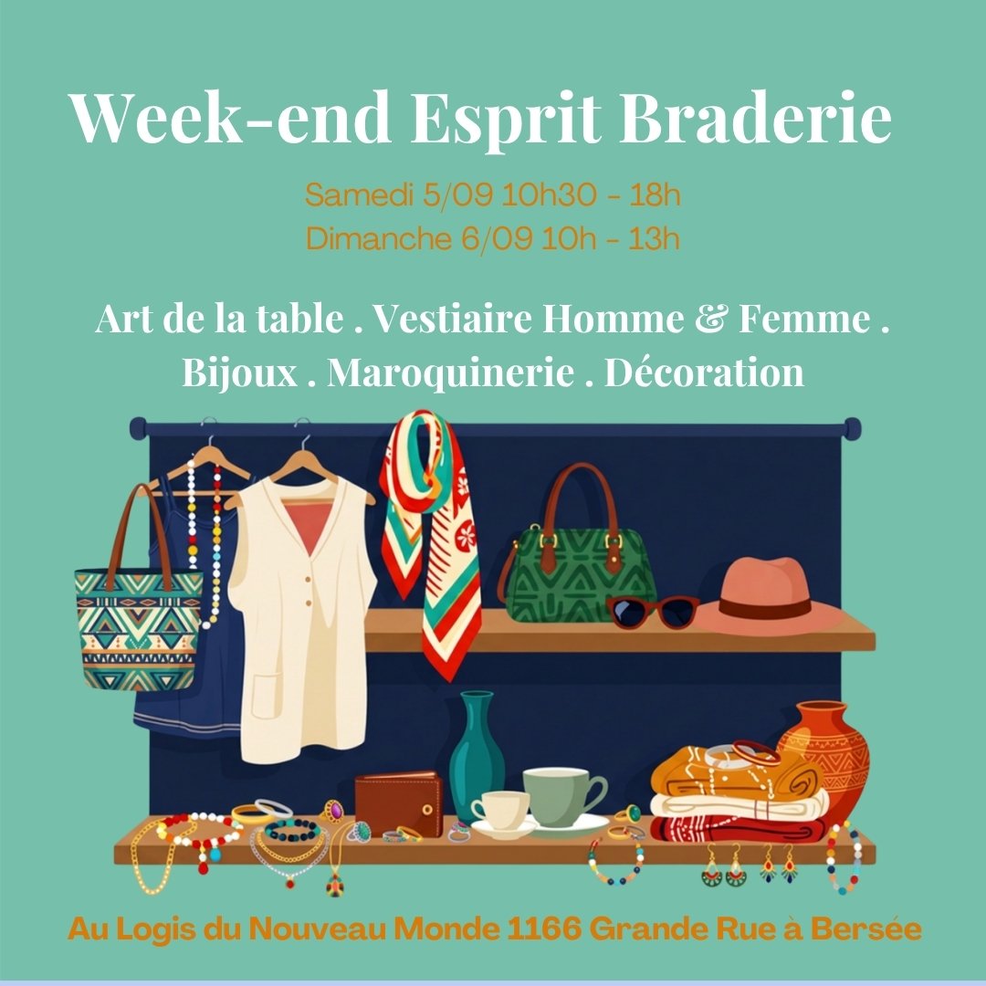       
  
     🛍️ La Braderie de Lille ? Non, encore mieux : la Braderie du Logis ! 🤫✨   Hey ! Pas besoin de piétiner dans le centre de Lille ! Le temps d’un week-end, on vous propose la version cocooning, artisanale et sans le bain de foule.  Nous