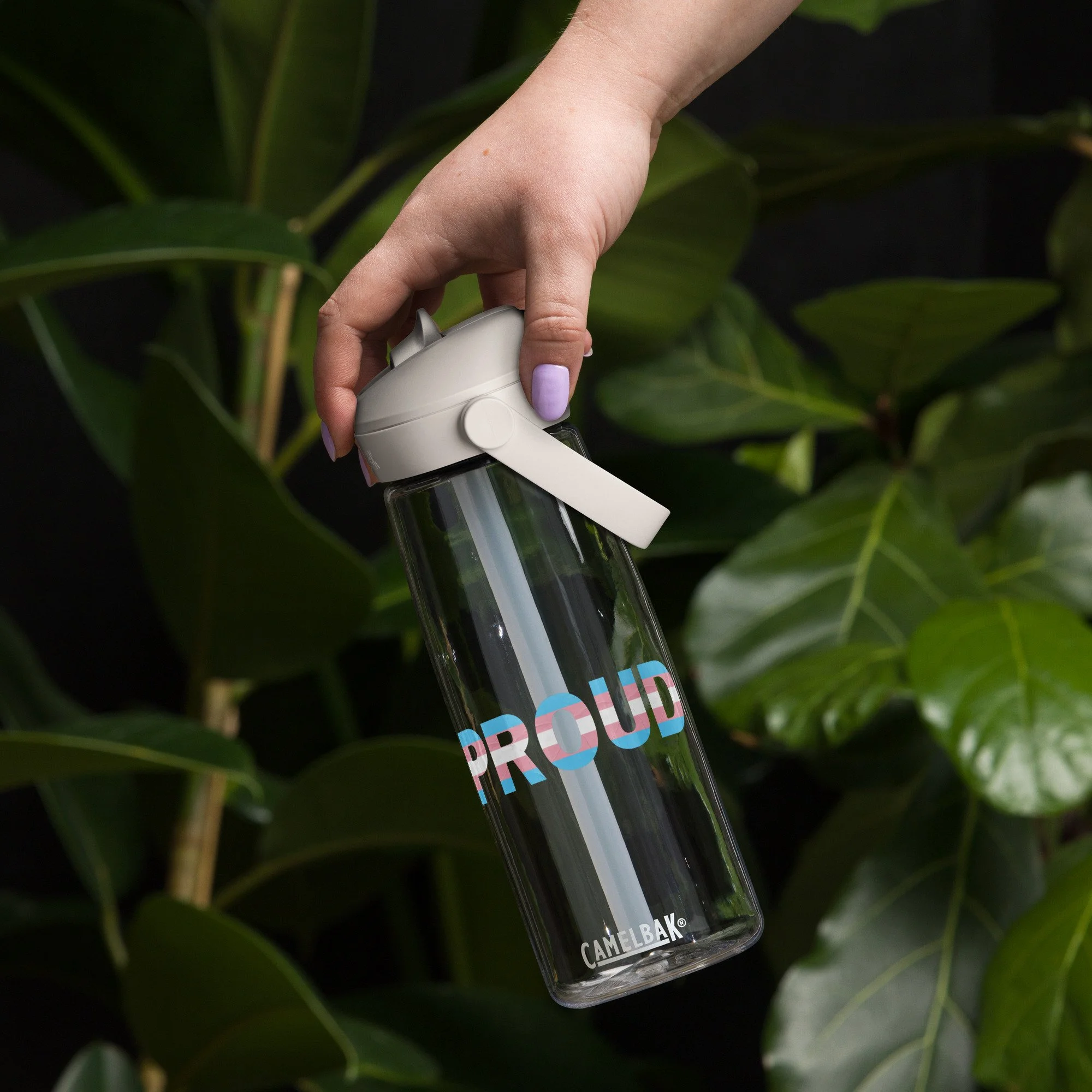 PROUD TRANS Flip straw water bottle