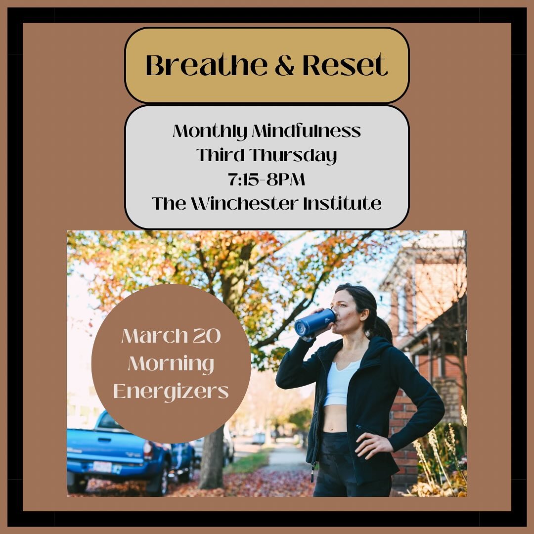 ✨Breathe &amp; Reset ✨
Thursday, 3/20/25
7:15 PM
@thewinchesterinstitute 

This month, we are focusing on morning energizers!
Breathing, journaling and habits to boost your day.

🔗link to save your spot in bio

#dublinohio☘️ #morningenergizer #healt