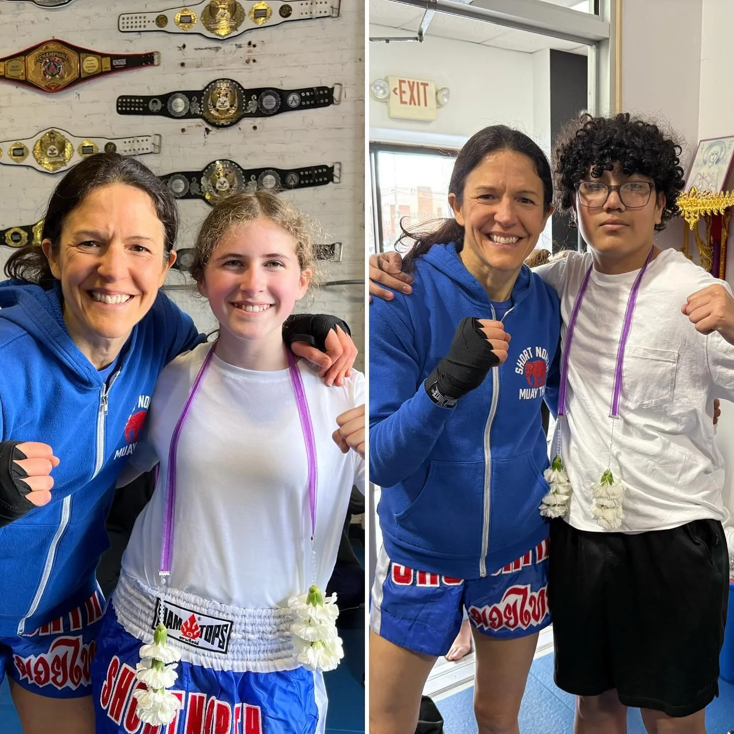 ✨Shorts Testing April, 2025✨
 
Twice a year our Kru @_elpithaki_ holds shorts testing ceremonies for students to train, to shine and to level up. 

These two are in our Juniors program. They displayed their skills, their grit and their hearts in fron