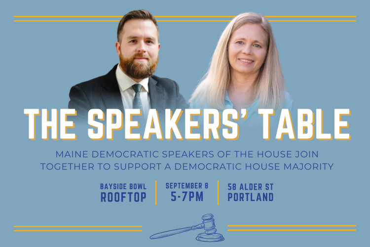 The Speakers' Table Reception Hosted by Speaker of the House Ryan Fecteau and feat. future governor Hannah Pingree