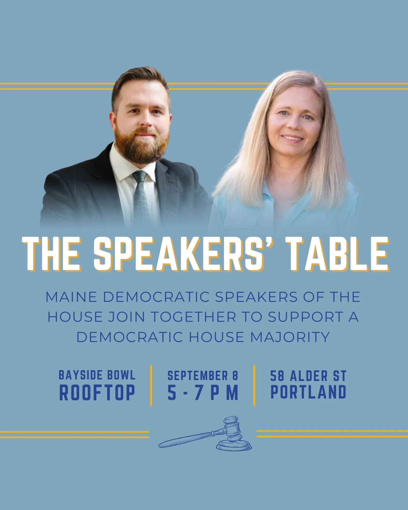 Join us Tuesday, September 8th, for an evening with @speaker_fecteau and @hannahpingreeforgovernor in support of Maine House Democrats!

Democrats currently hold a historically slim advantage in the Maine House of Representatives. This hard-fought ma