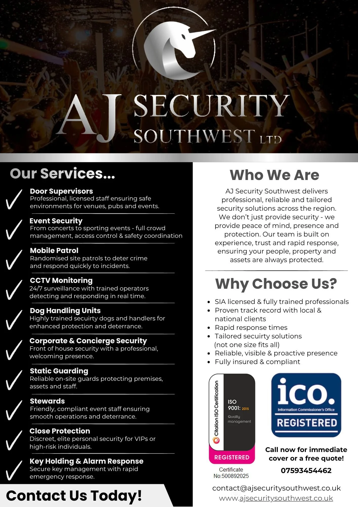 AJ Security South West - trusted BARBI Security partner