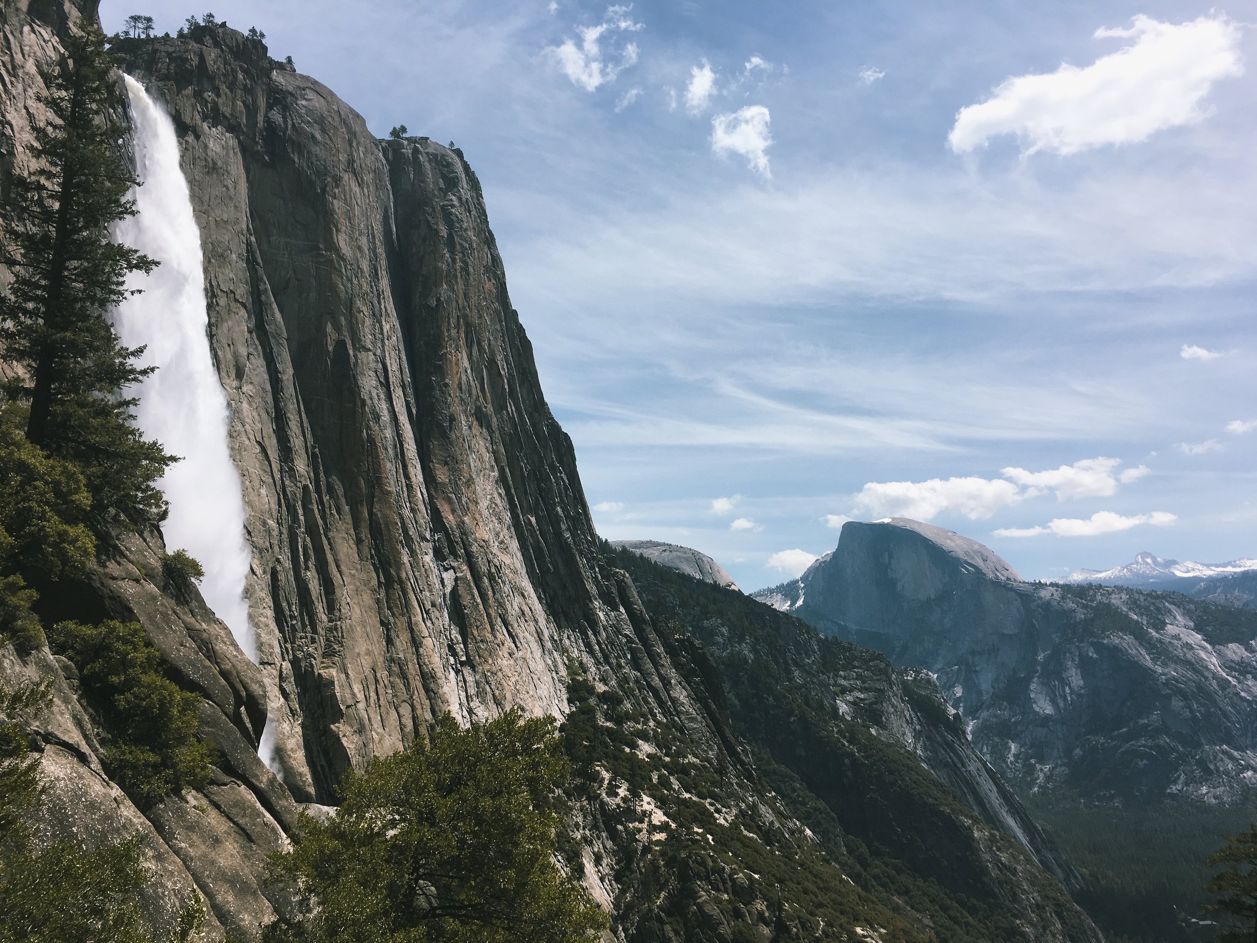  Yosemite Falls &amp; Half Dome from Upper Yosemite Falls trail 