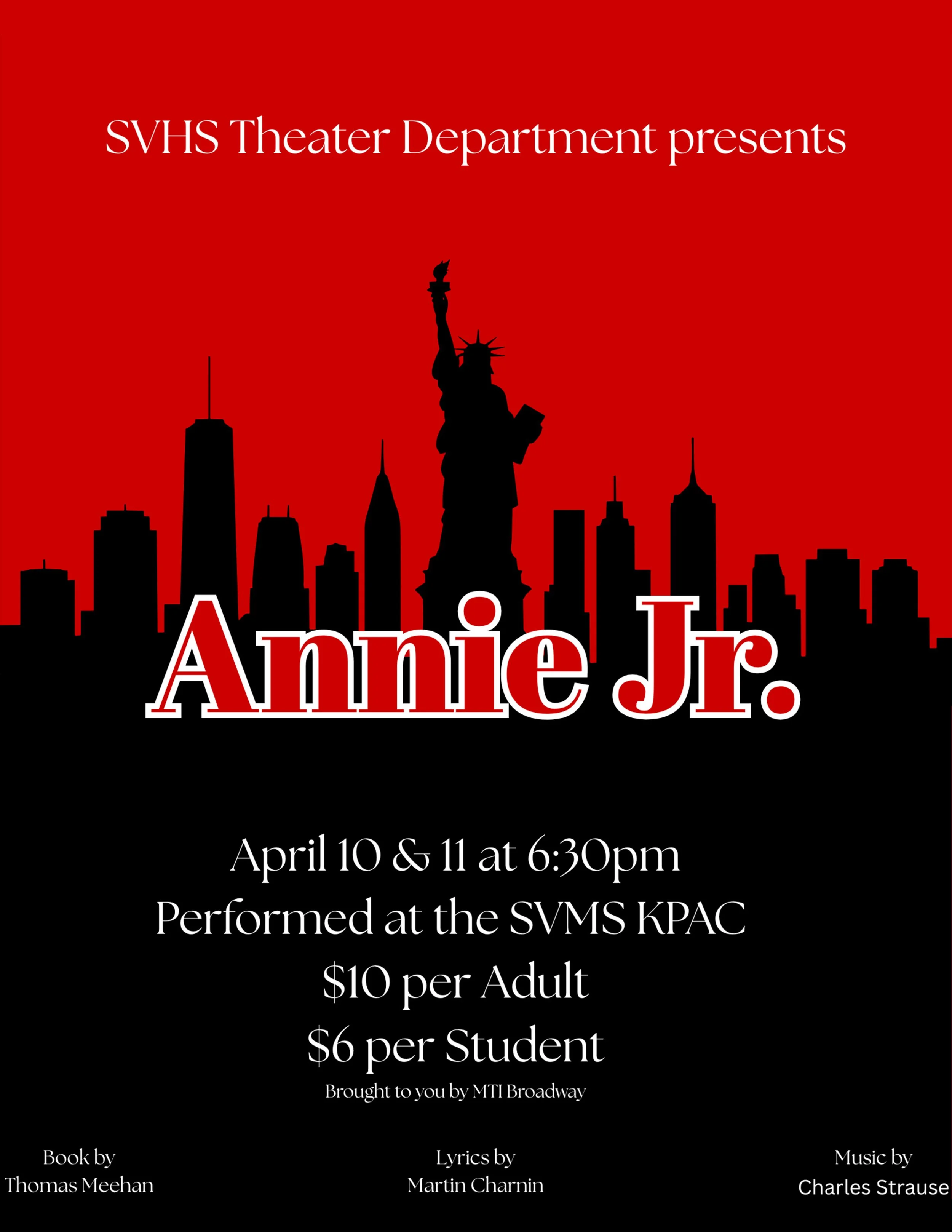 SVHS Theater to Present “ANNIE”