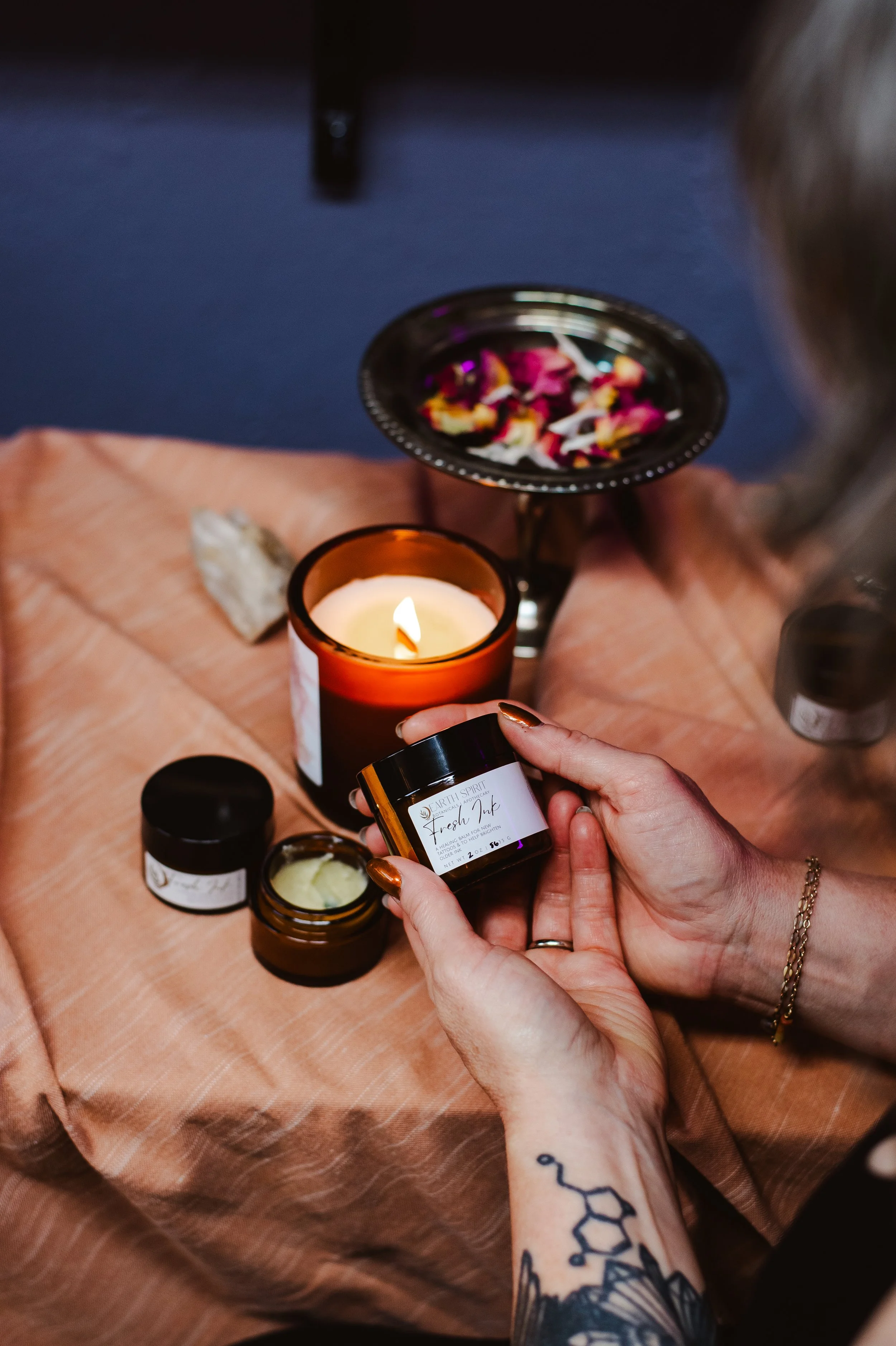 Lifestyle product photography for natural, holistic products