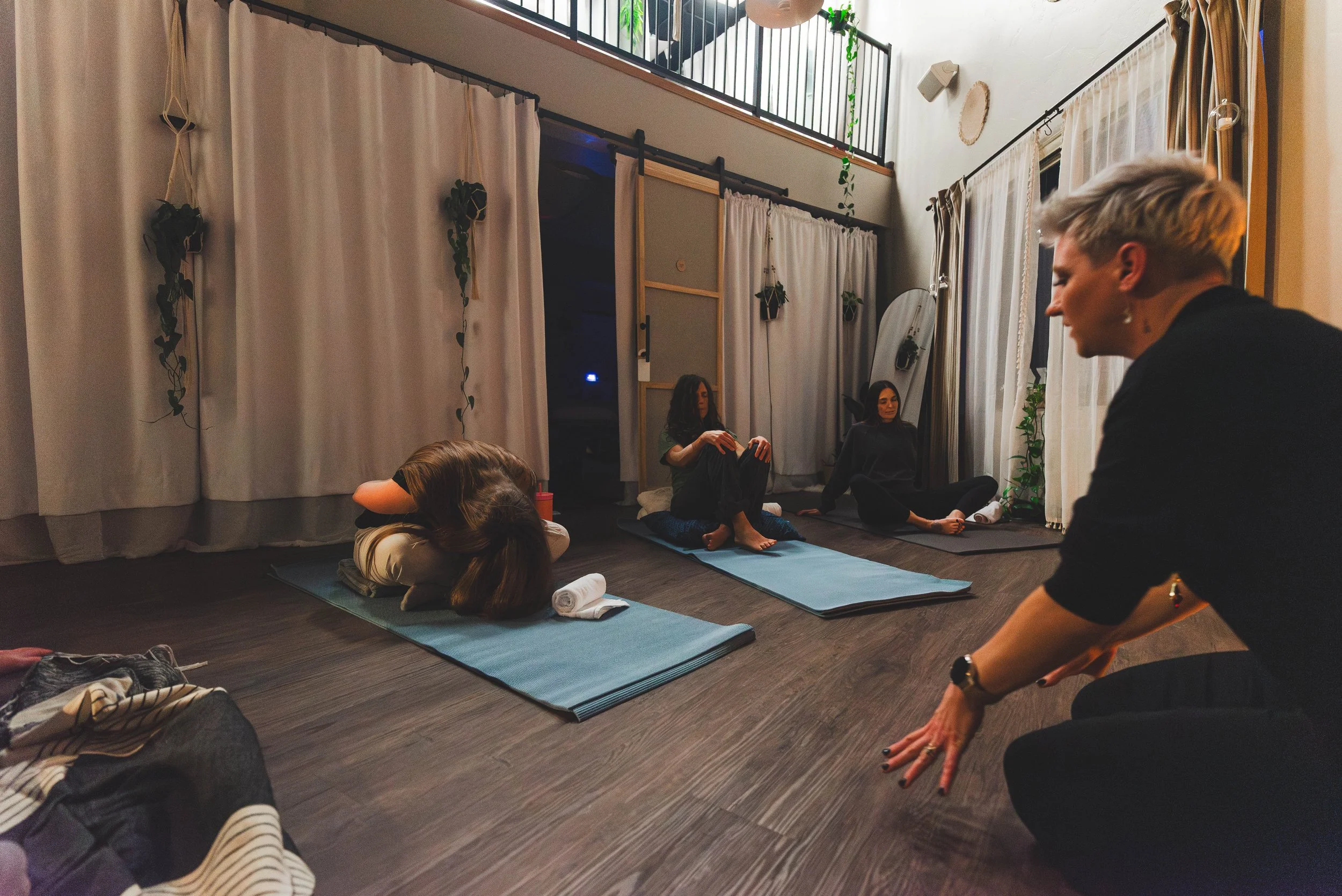 Group breathwork session