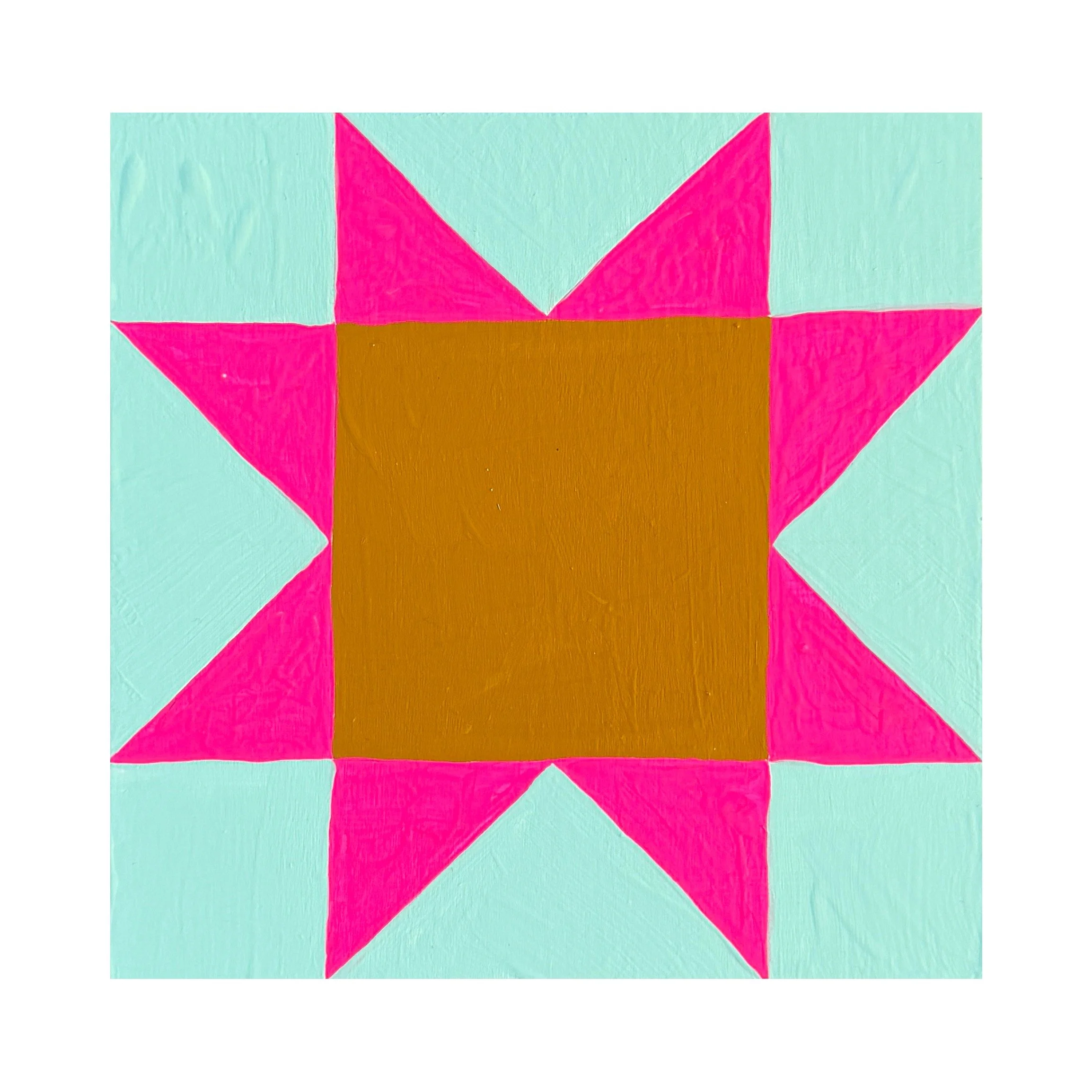 Sawtooth Star Colorblock (Seafoam & Mustard)