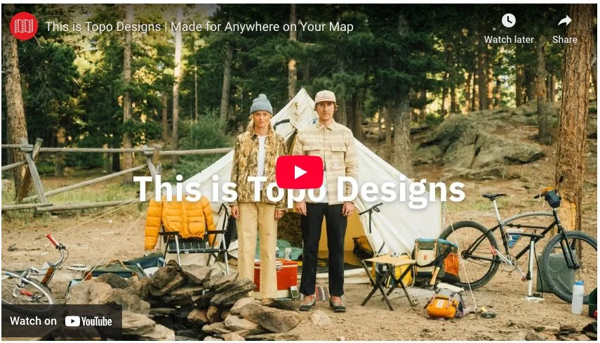 This is Topo Designs | Made for Anywhere on Your Map