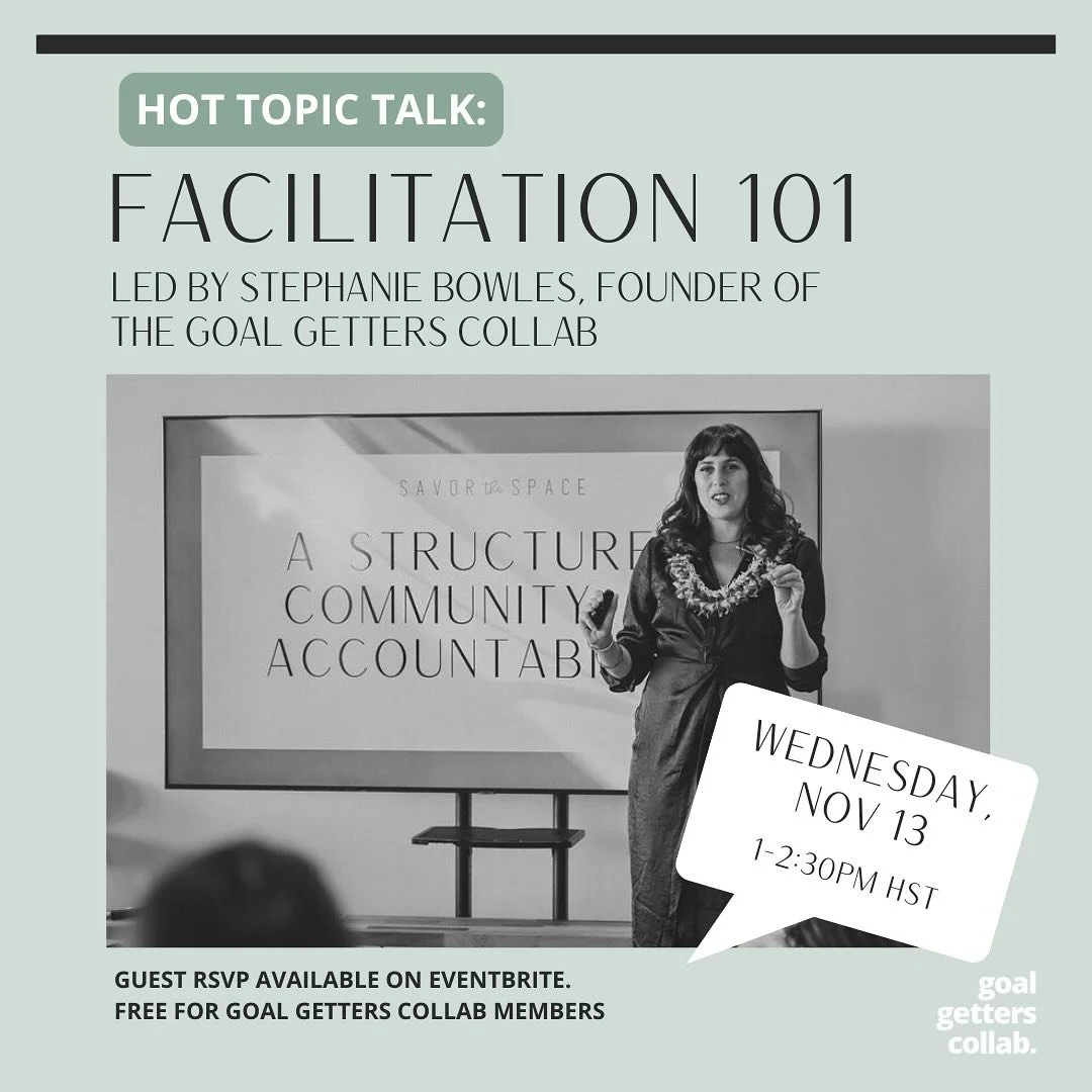 The session is really meaningful to me because every session I lead within the Goal Getters Collab membership is intentionally planned and thought out all to ensure we are building an inclusive community where people are comfortable sharing in a spac