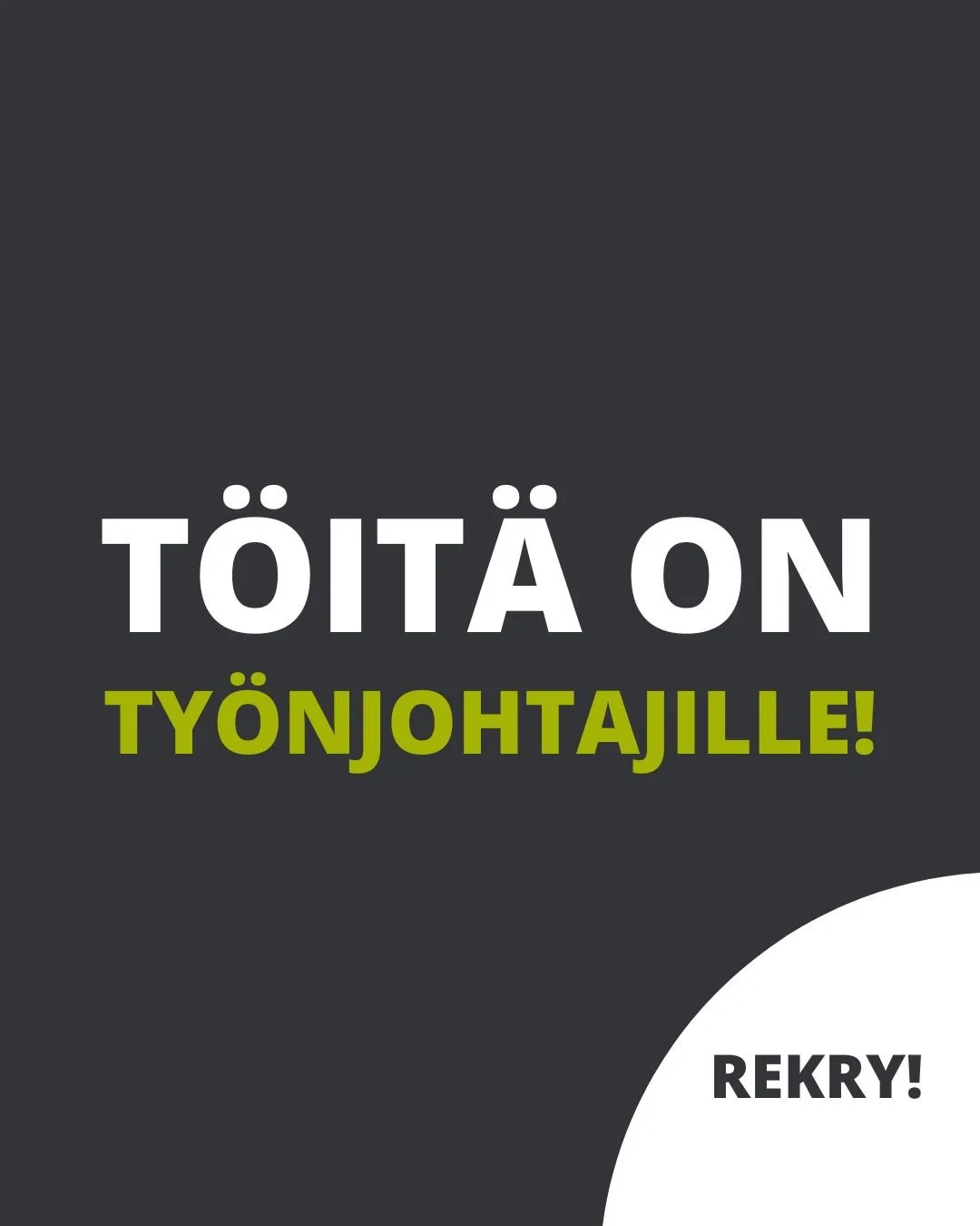 TYÖNJOHTAJIA JOEN TALOLLE JOENSUUHUN!
Rakennusliike Joen Talo hakee:
👷 nuorempaa työnjohtajaa
👷‍♀️ kokenutta työnjohtajaa
🏗️ kokenutta työnjohtajaa palvelu- ja puitesopimustöihin
Tarjoamme vastuuta, mahdollisuuden v