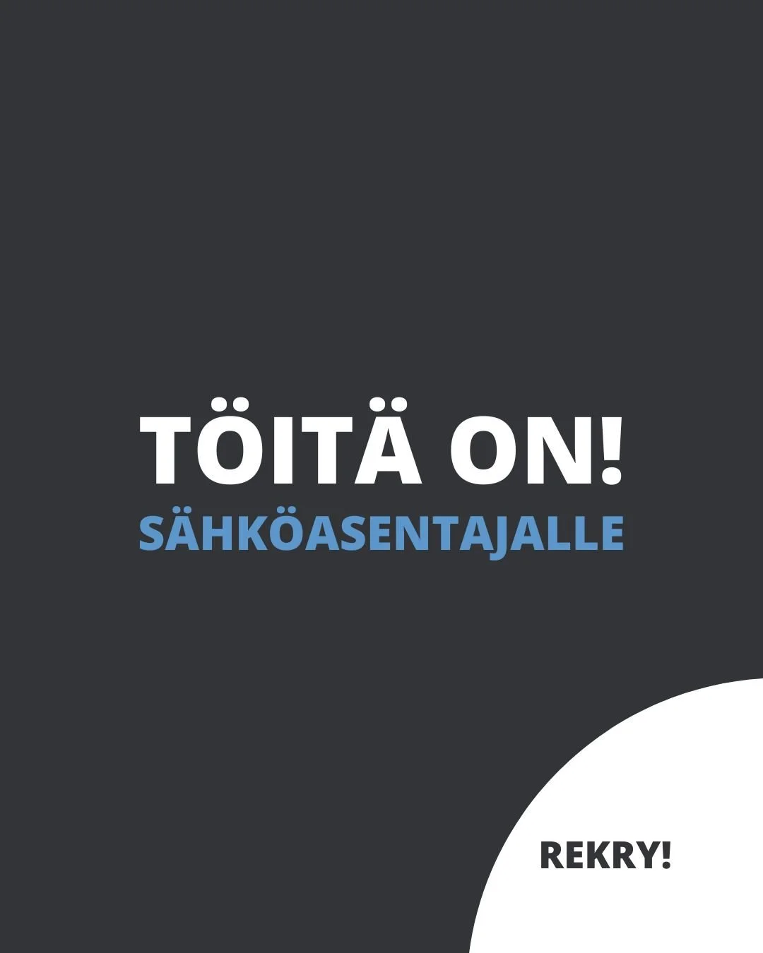 PROJEKTEJA TIEDOSSA
Tule mukaan Joensuun Sähköinston porukkaan! 
Etsimme ammattitaitoista sähköasentajaa monipuolisiin projekteihin Joensuussa. Tarjolla on mielenkiintoisia työtehtäviä, kilpailukykyinen palkka ja p