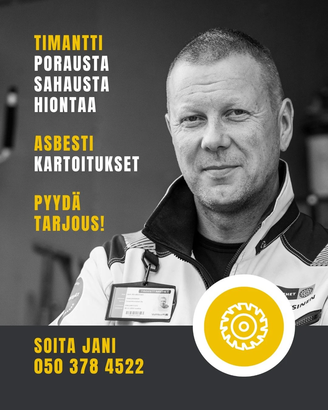 TIMANTTITY&Ouml;T &amp; ASBESTIPURKU TIMANTTIMIEHILT&Auml;

Timanttity&ouml;t ja asbestipurku m&auml;&auml;ritt&auml;v&auml;t usein, eteneek&ouml; projekti vai pys&auml;htyyk&ouml; se. Meill&auml; on vahva kokemus siit&auml;, miten suuri merkitys n&a