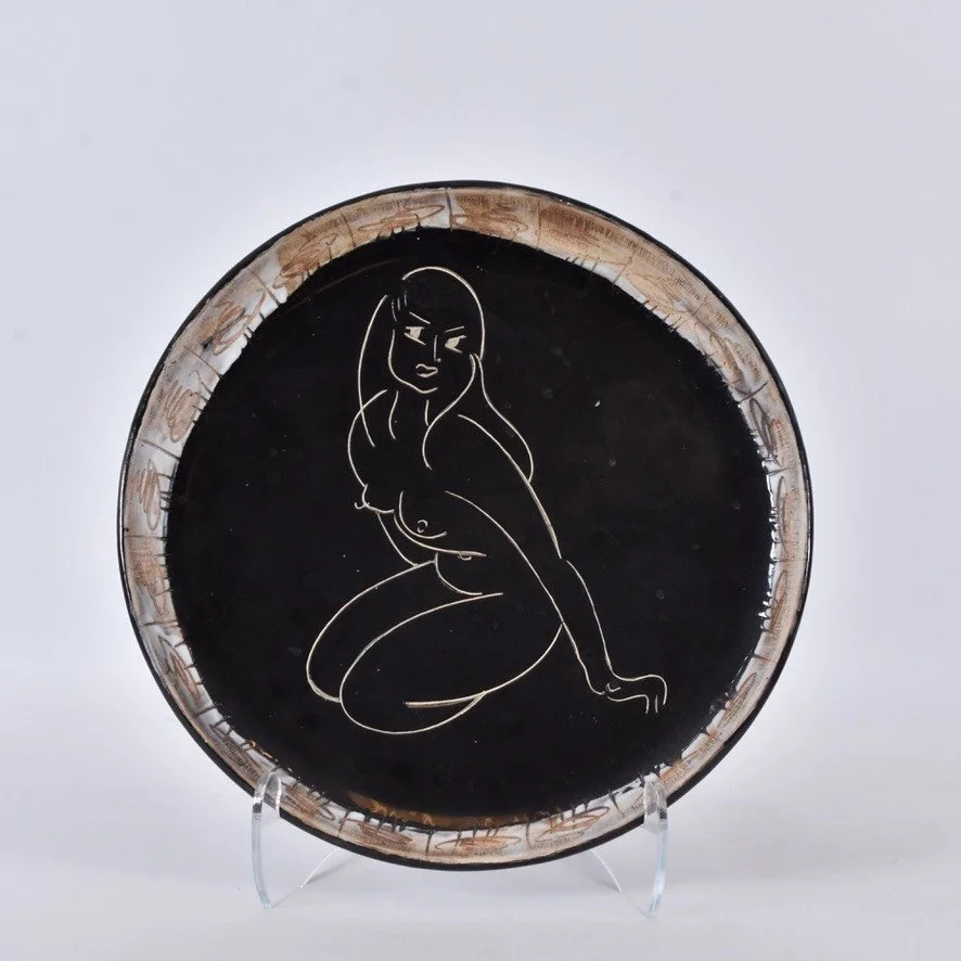 4920492. CLAUDE VAYSSIER. saucer, glazed ceramic, Atelier Cerenne, Vallauris.jpg