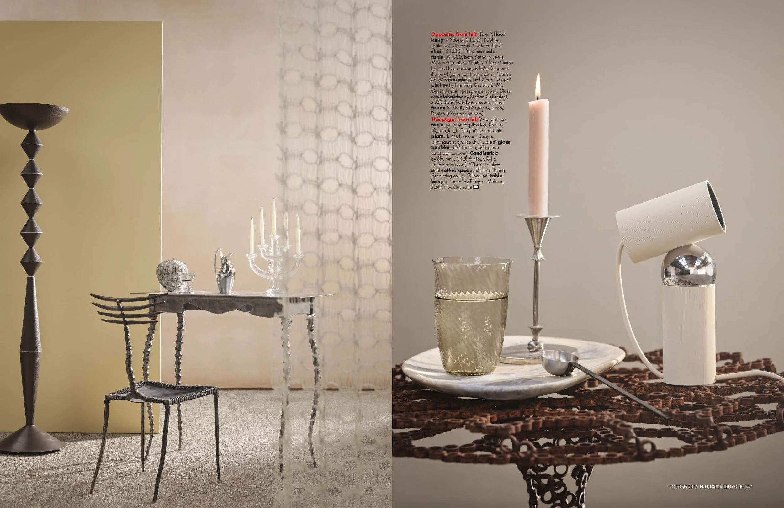 Elle Decoration October 2025 | Styling Anna Sheridan | Photography Jon Day