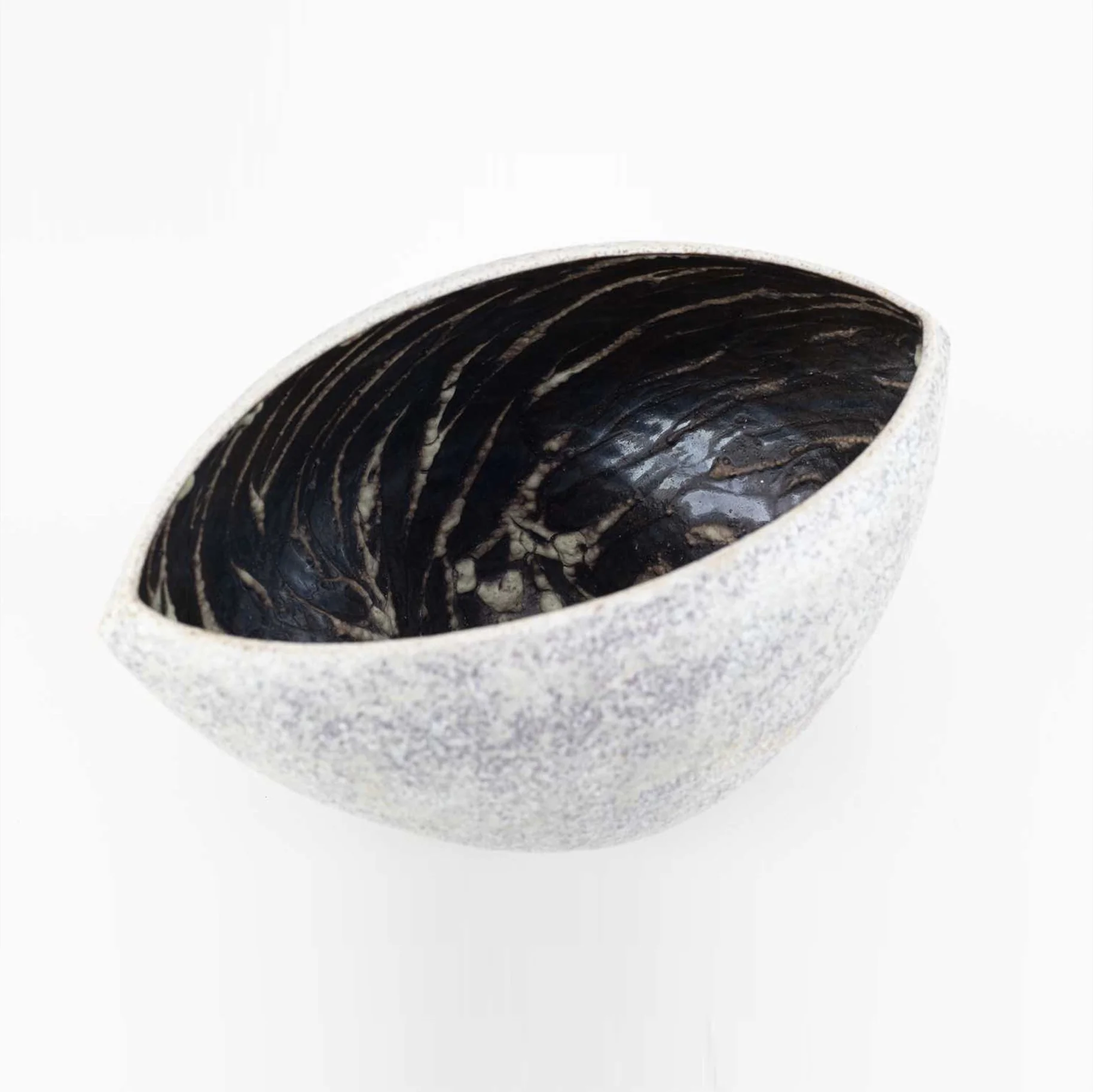 CHRIS CARTER (born 1945); a cloven stoneware bowl_5 top.jpg