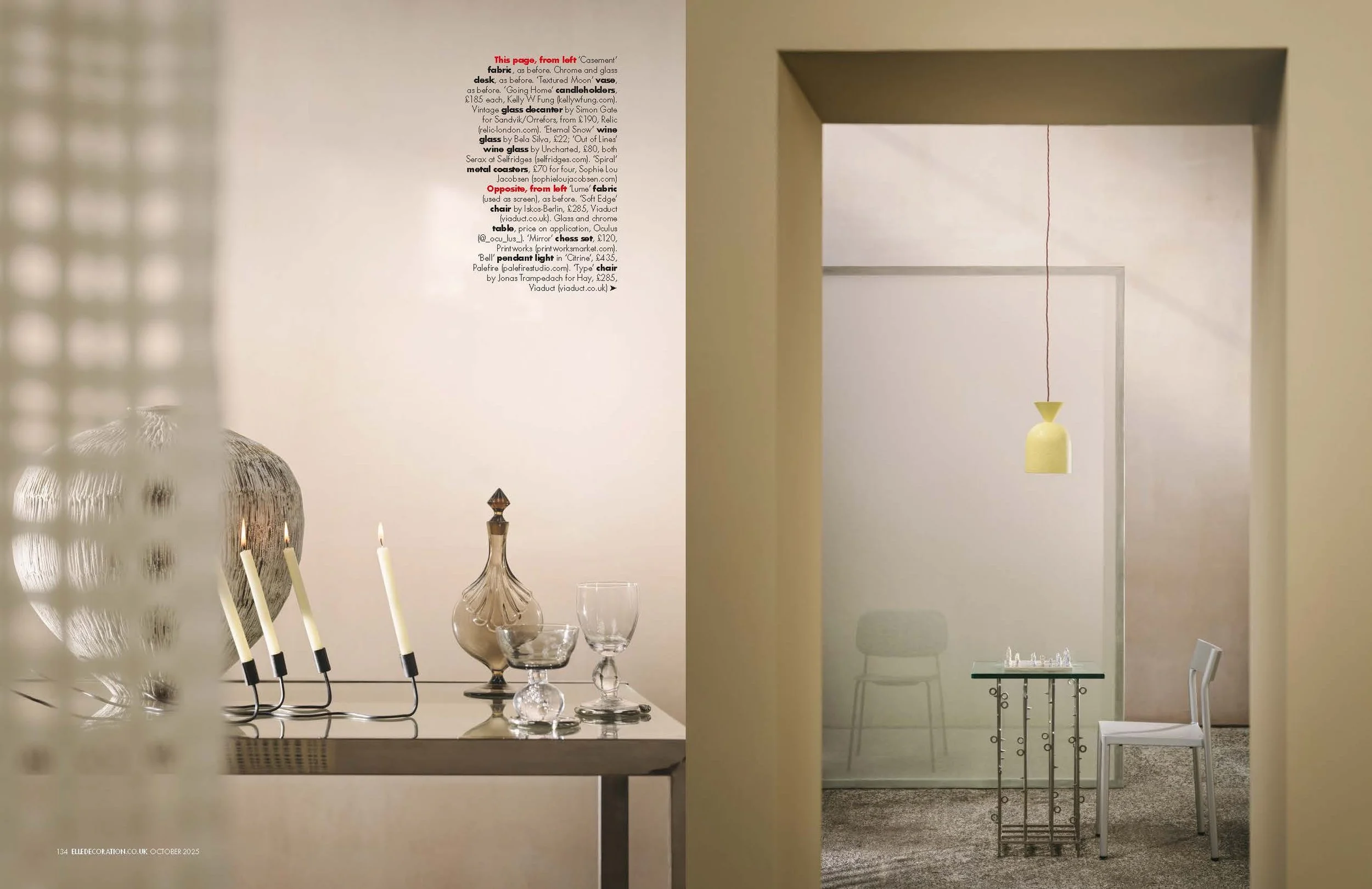 Elle Decoration October 2025 | Styling Anna Sheridan | Photography Jon Day