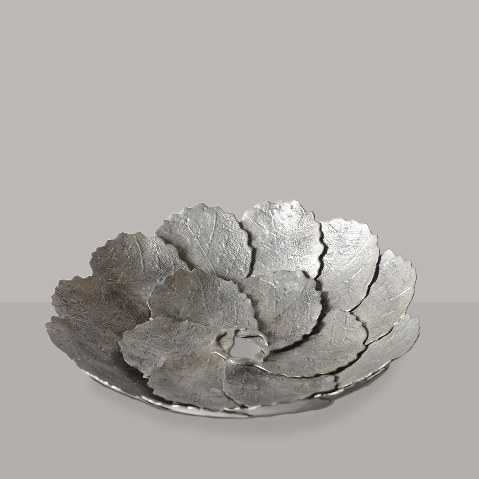A large decorative 'Höstlöv' pewter dish, (1973)