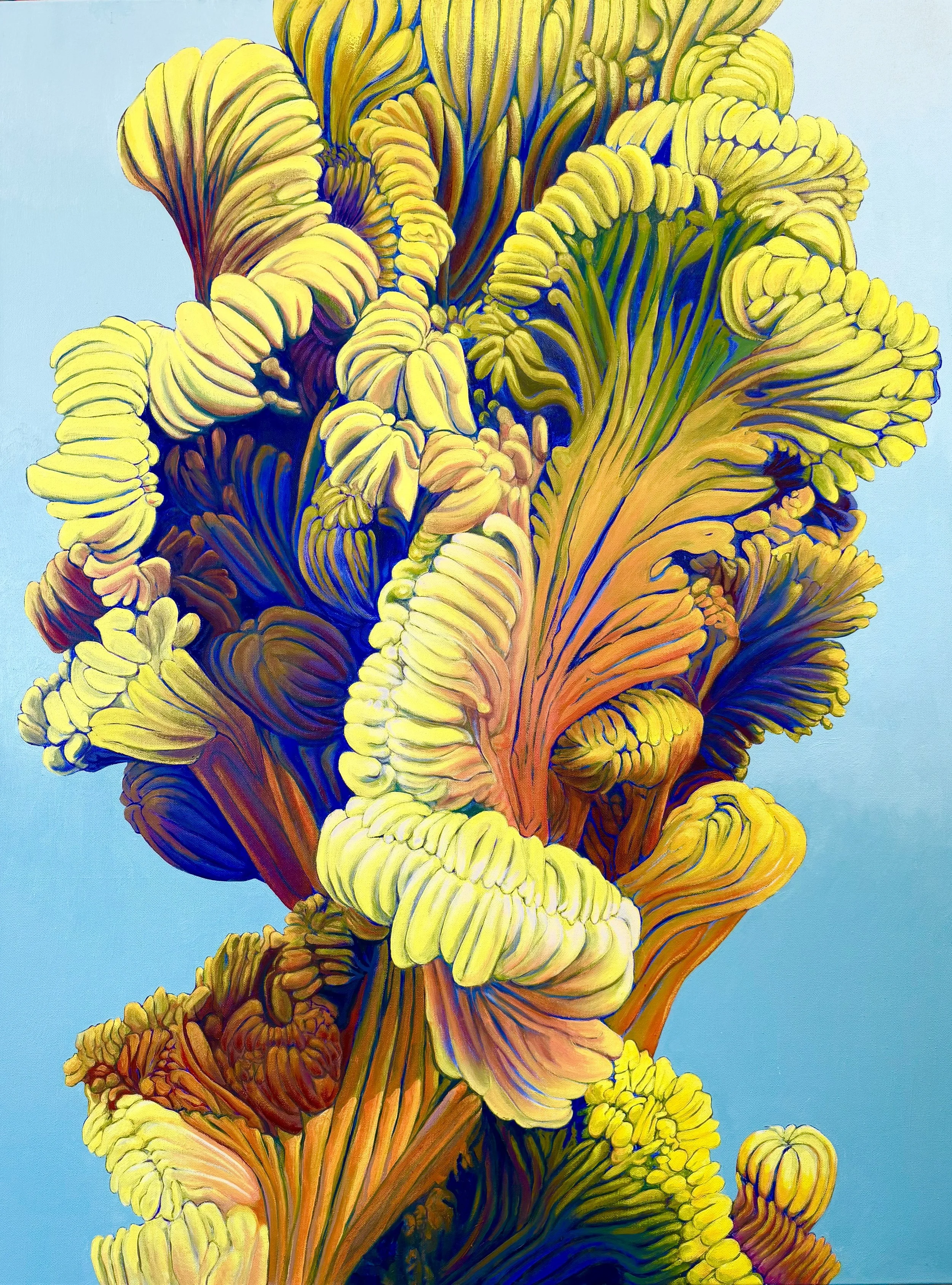 "Cactus Becoming", oil on canvas, 40" x 30"