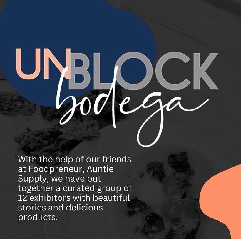 A few @foodpreneurlab participants will exhibit their goods in a curated Bodega @Quell.now Unblock Conference in two days! ⁠
⁠
Each participant will be given the opportunity to highlight their story &amp; passion in a workshop, and the bodega and att