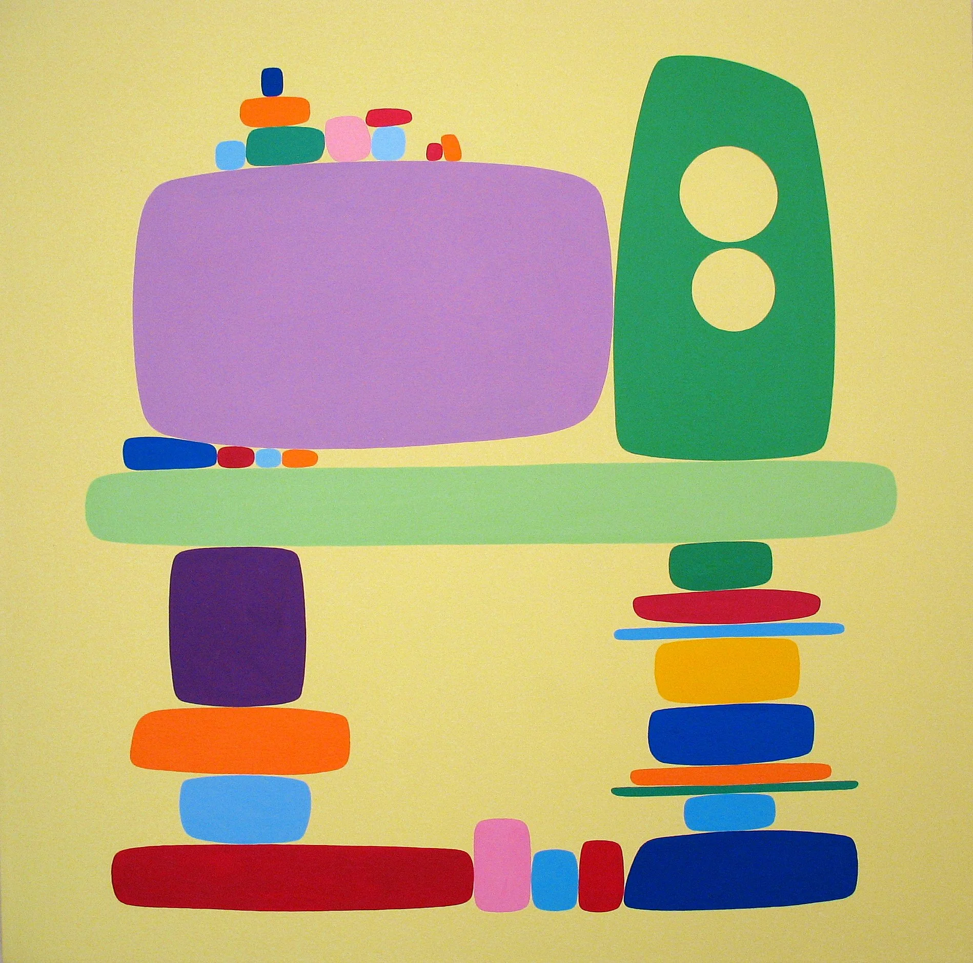 Untitled, acrylic on canvas, 32 x 32 in.