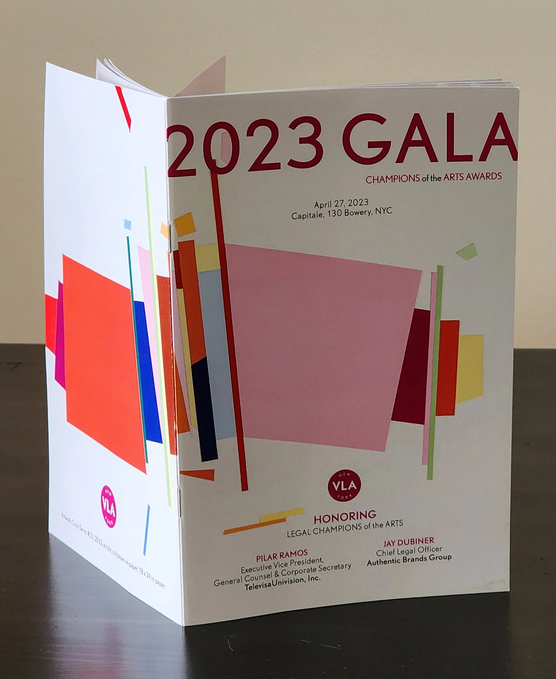 Volunteer Lawyers for the Arts (VLA), 2023 Gala Brochure