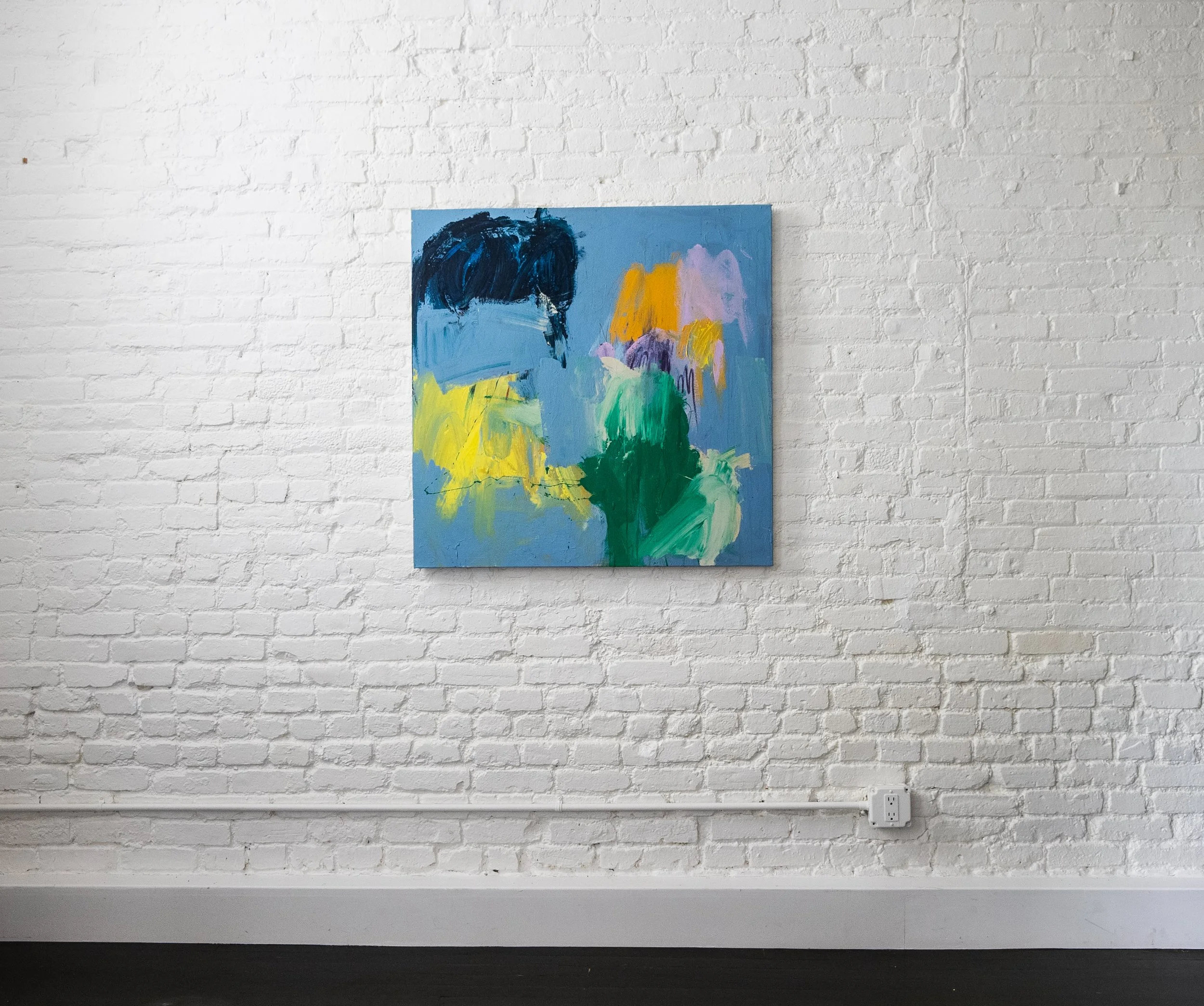 Too Many Tasting Menus - 36" x 36" - Acrylic + Pastel on Stretched Canvas 