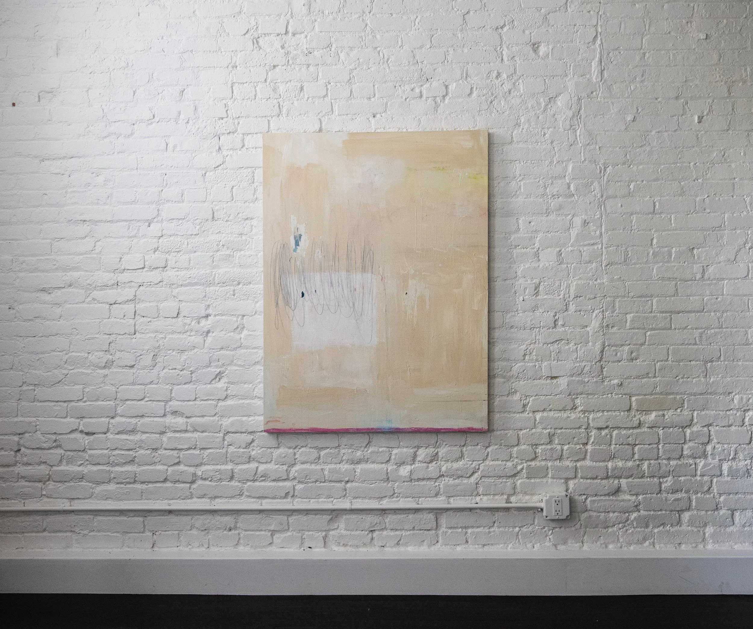 International Cigarette - 36" x 48" - Acrylic + Charcoal + Pastel on Stretched Canvas