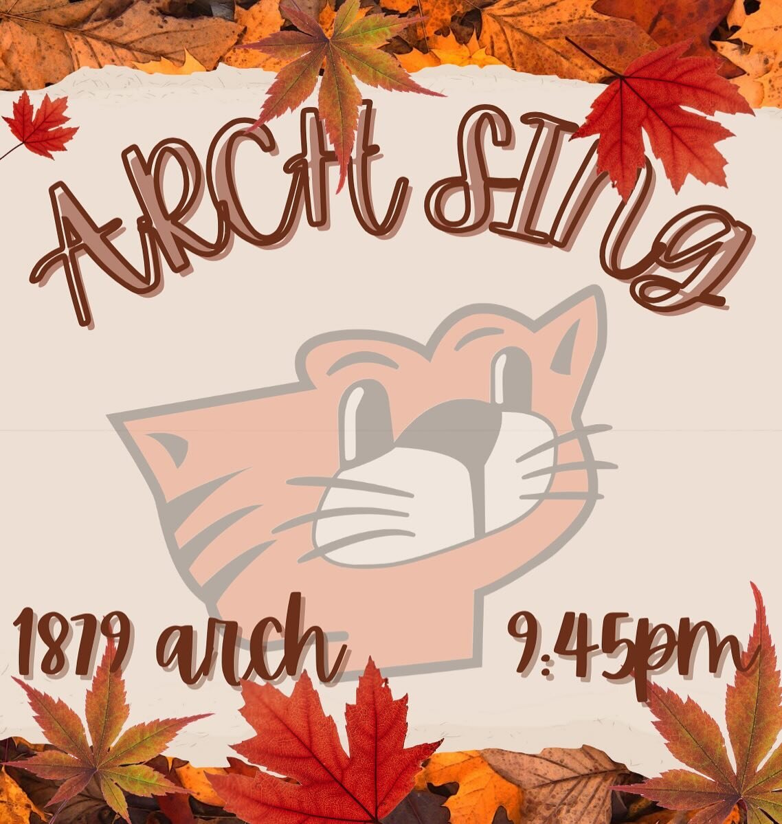 ⚠️ARCH SING TONIGHT!!!⚠️ 9:45, carpe diem, get your a cappella on 🫨😜🕺🤘