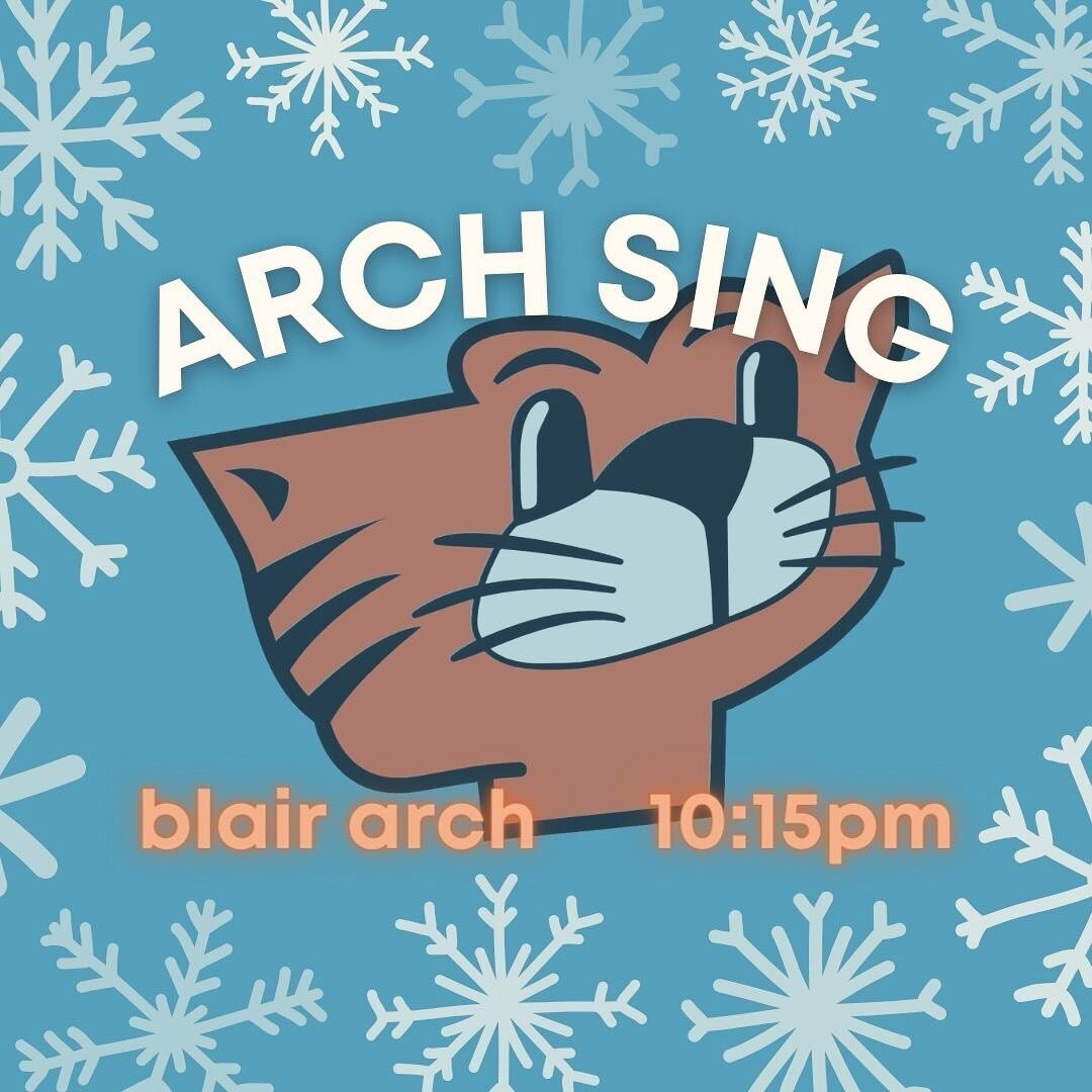 ⚠️ARCH SING ALERT⚠️
First arch of 2024 at 10:15 TONIGHT @ Blair Arch! (bangers only)