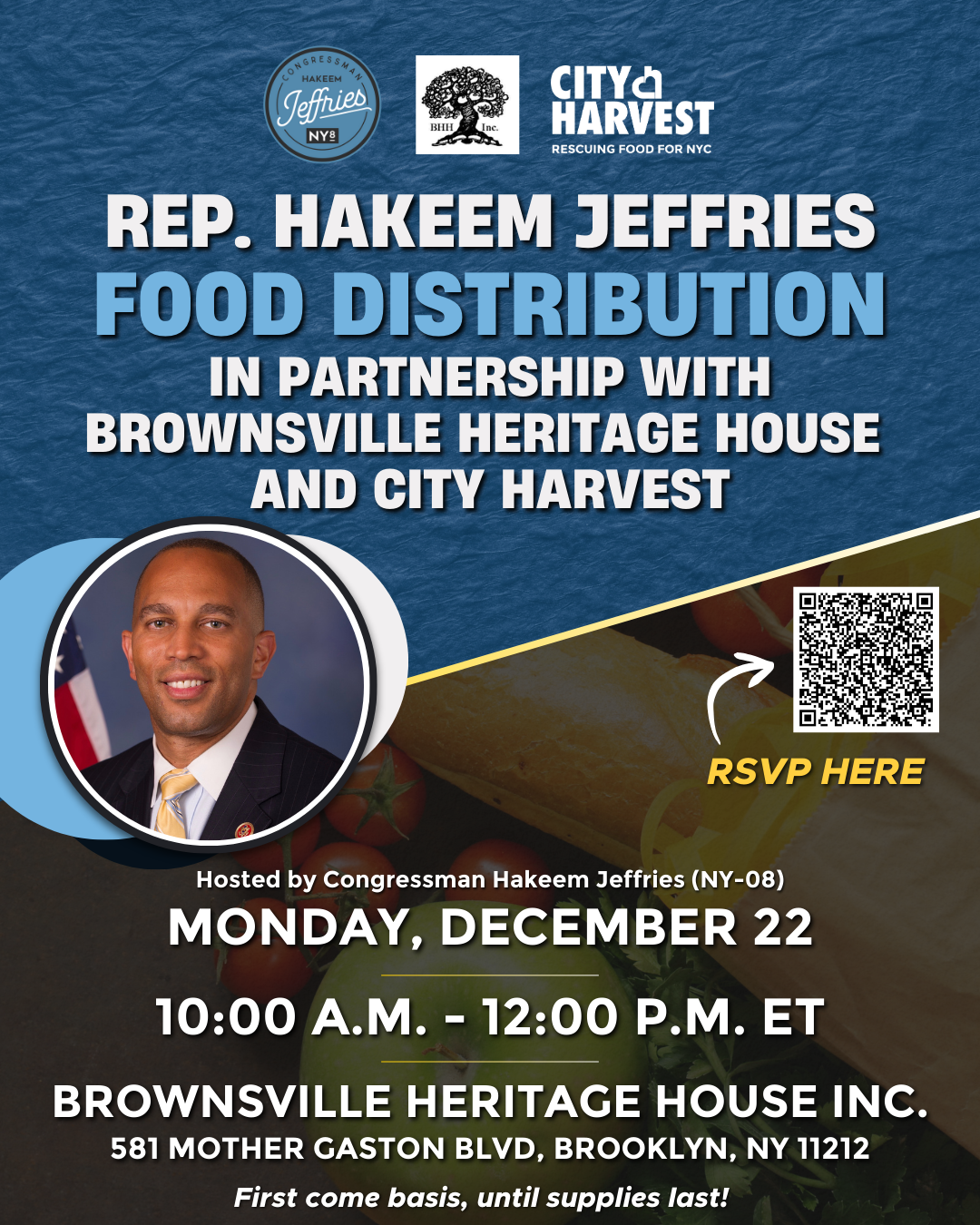 CONGRESSMAN HAKEEM JEFFRIES FOOD DISTRIBUTION