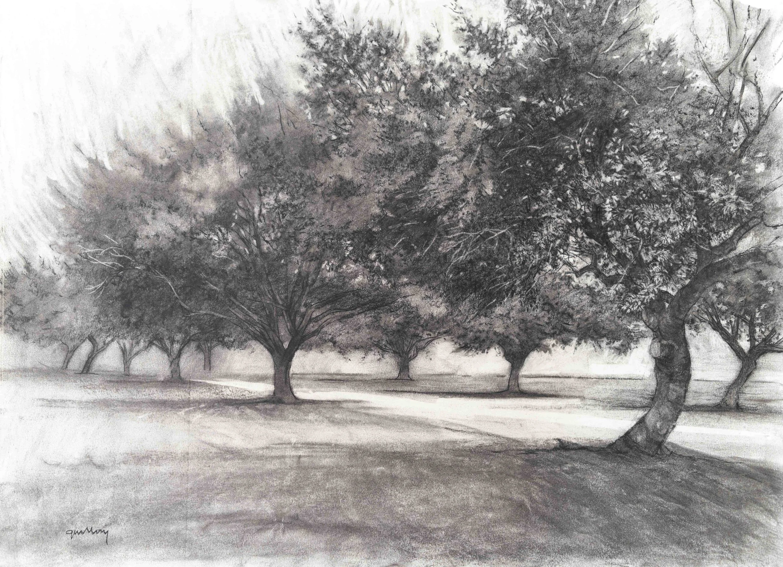 Down by the Mississippi River, 18 x 24 inches