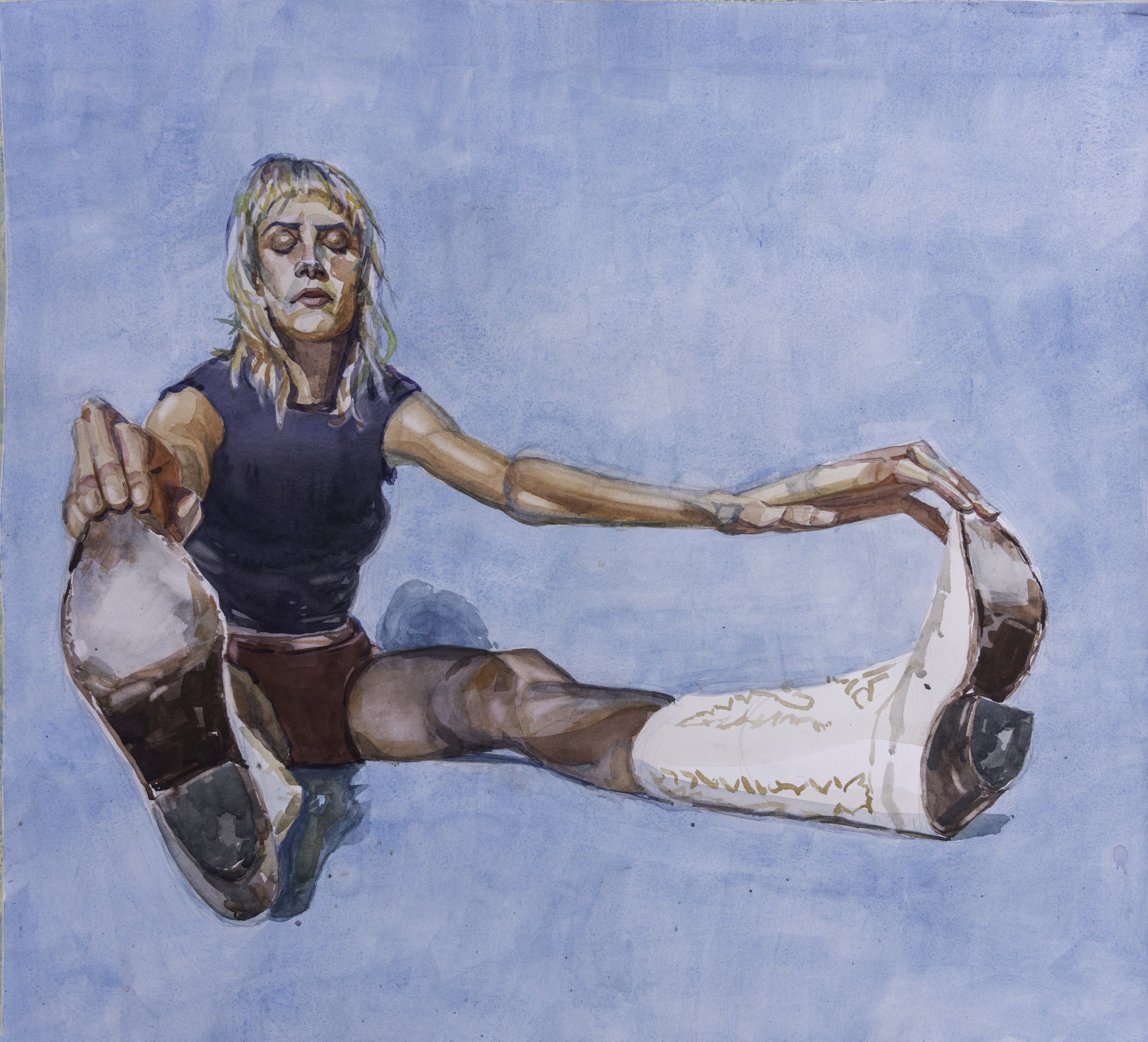 Figure, watercolor, 26 x 30 inches