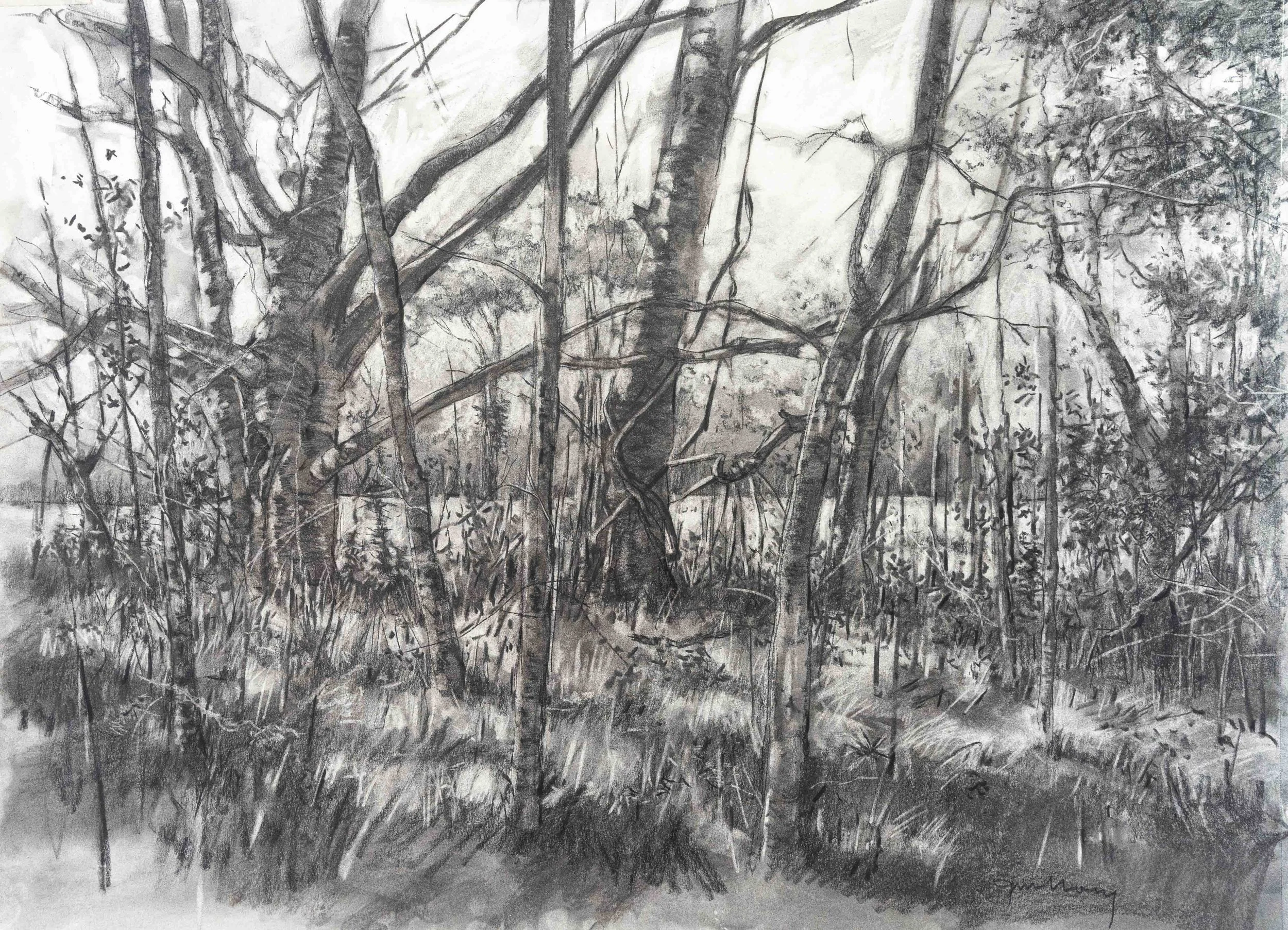 Down by the Mississippi River, 18 x 24 inches