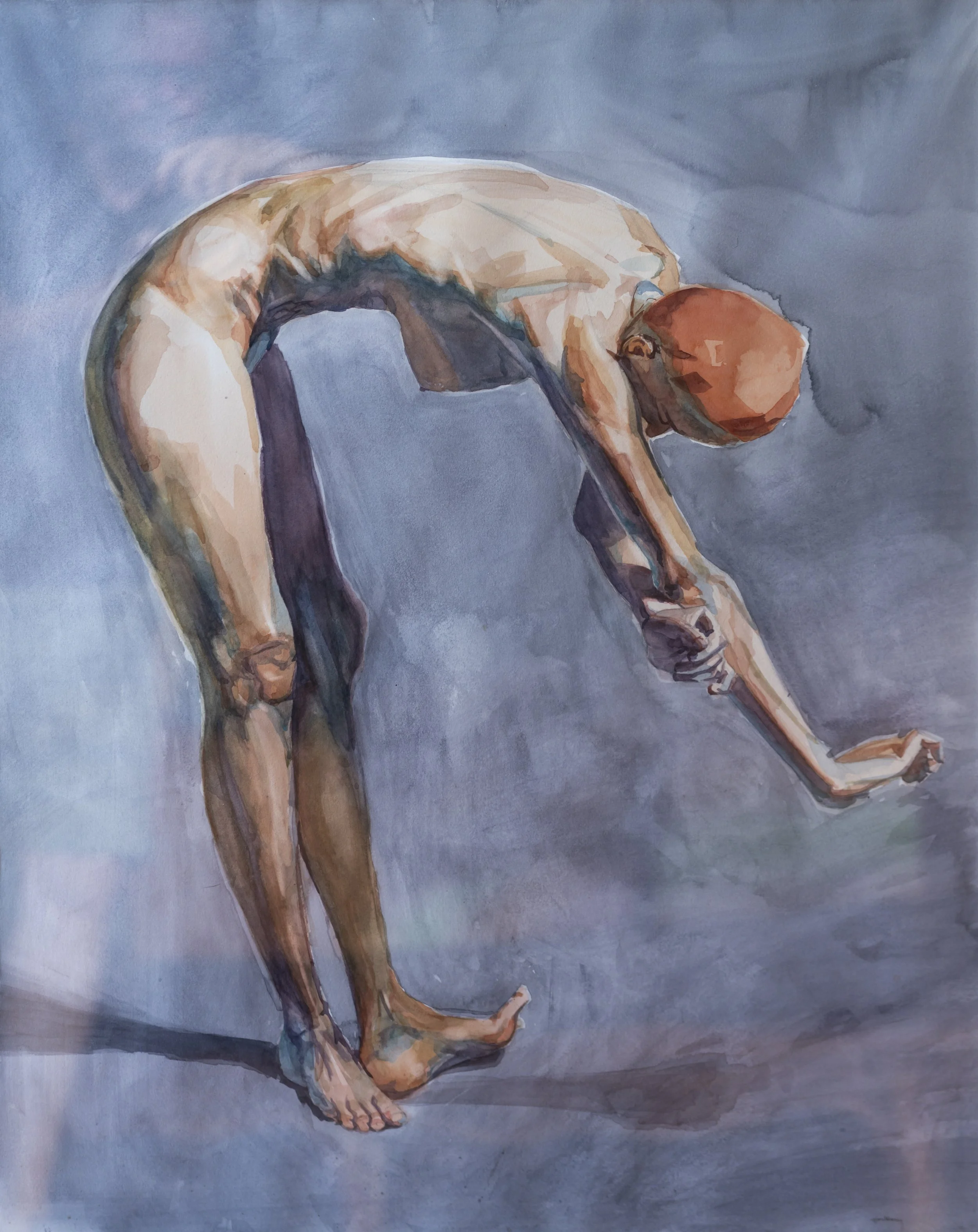 Figure, watercolor, 24 x 36 inches (sold)