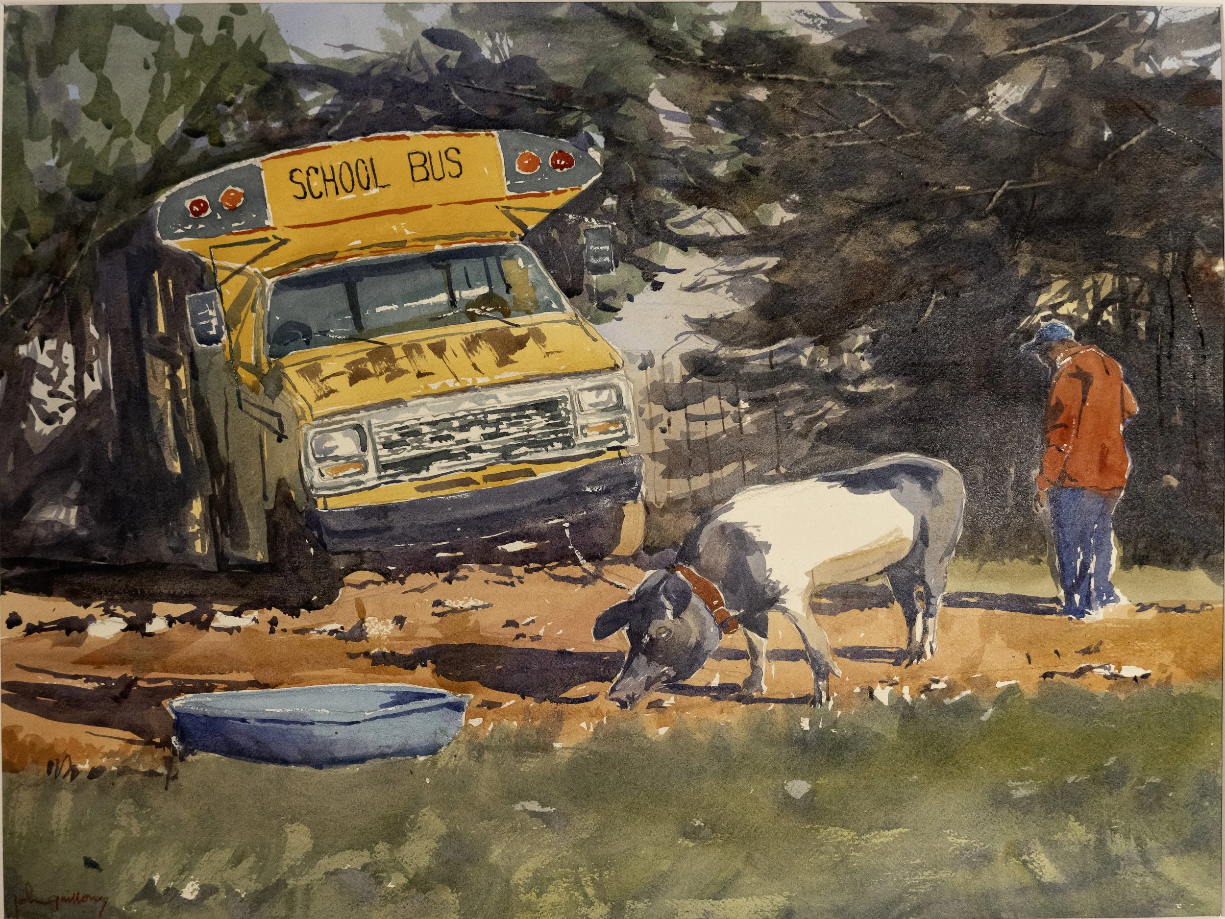 Ogden Park, Baton Rouge. Watercolor, 18 x 24 inches
