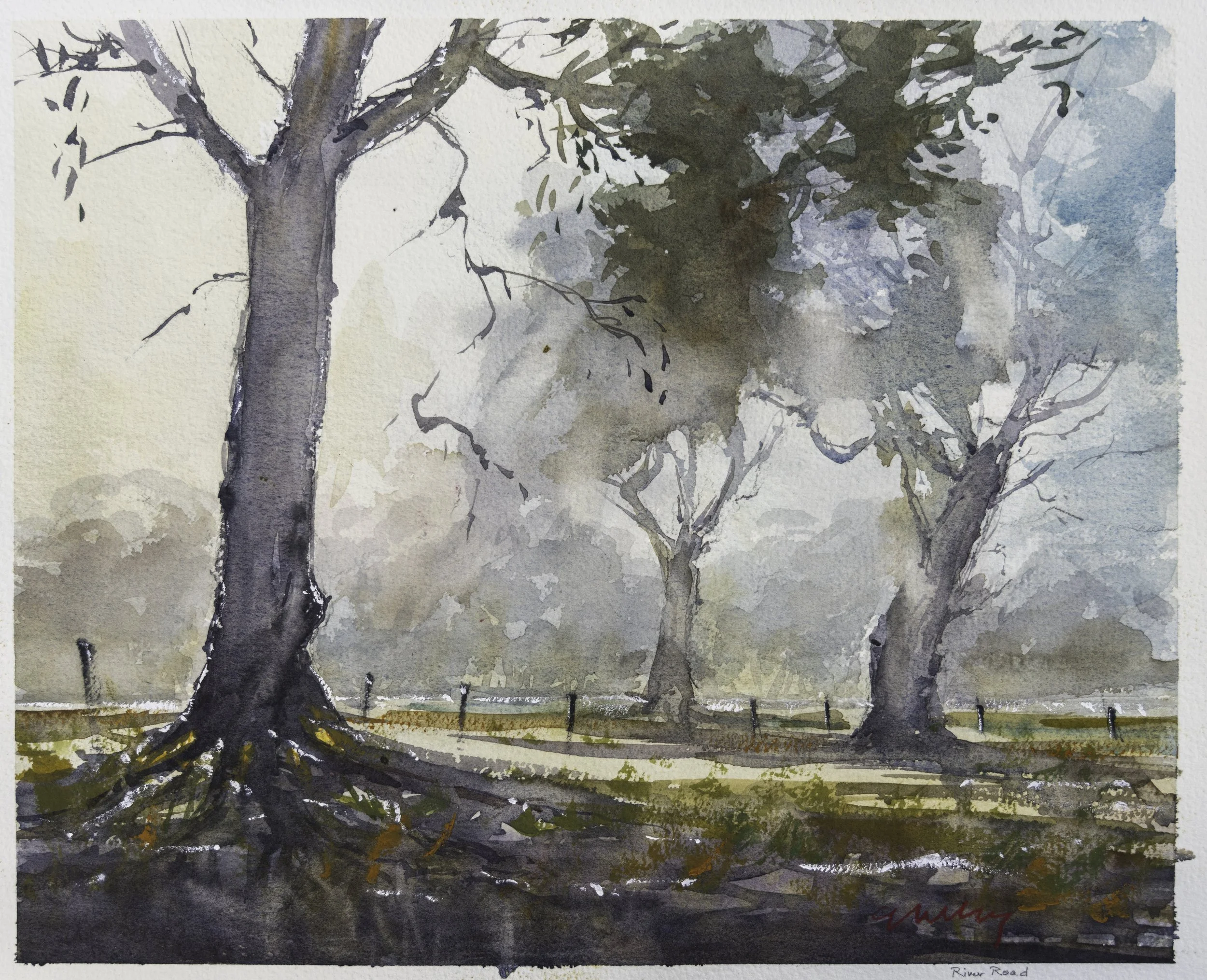 Study from Joseph Zbukvic, watercolor, 18 x 24 inches