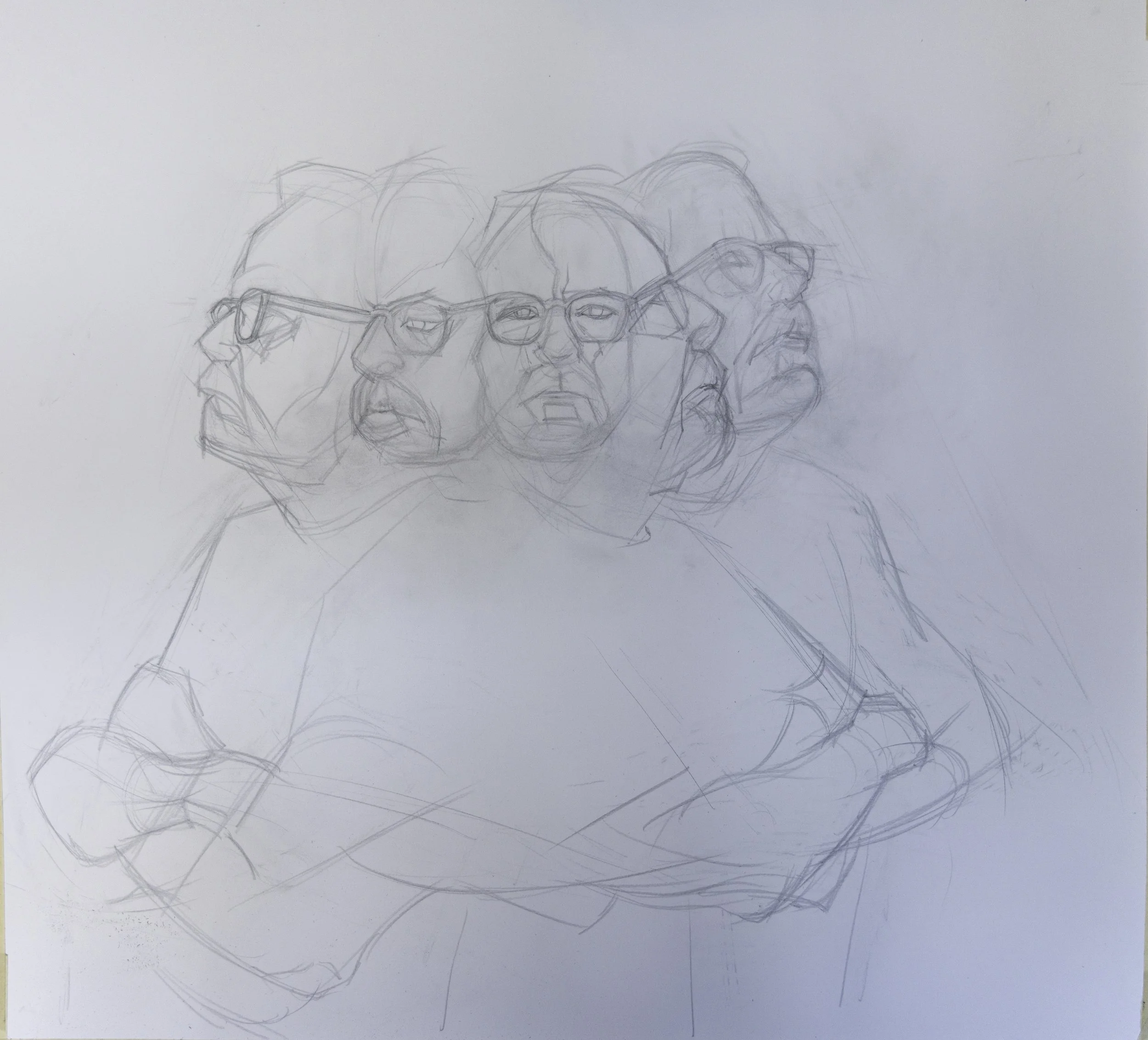 Under drawing, 26 x 30 inches