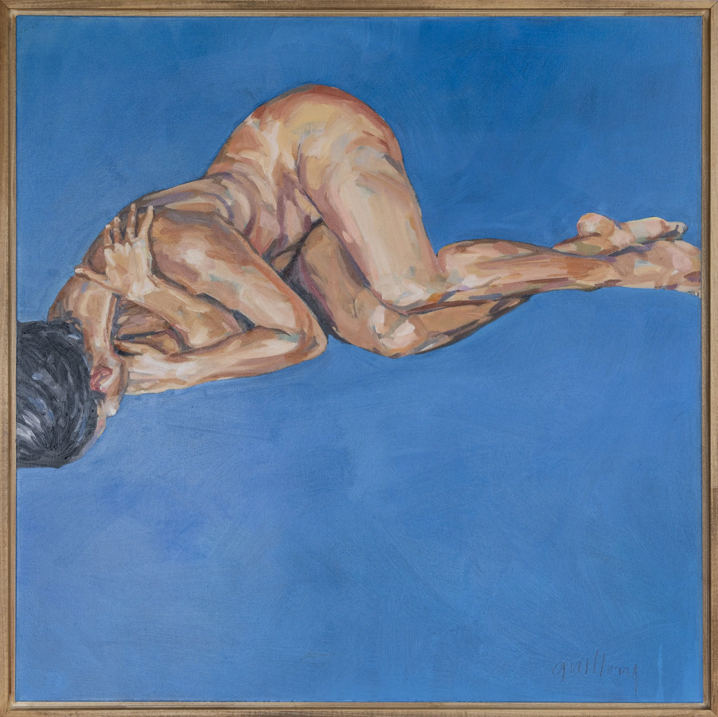 Figure, oil, 42 x 42 inches