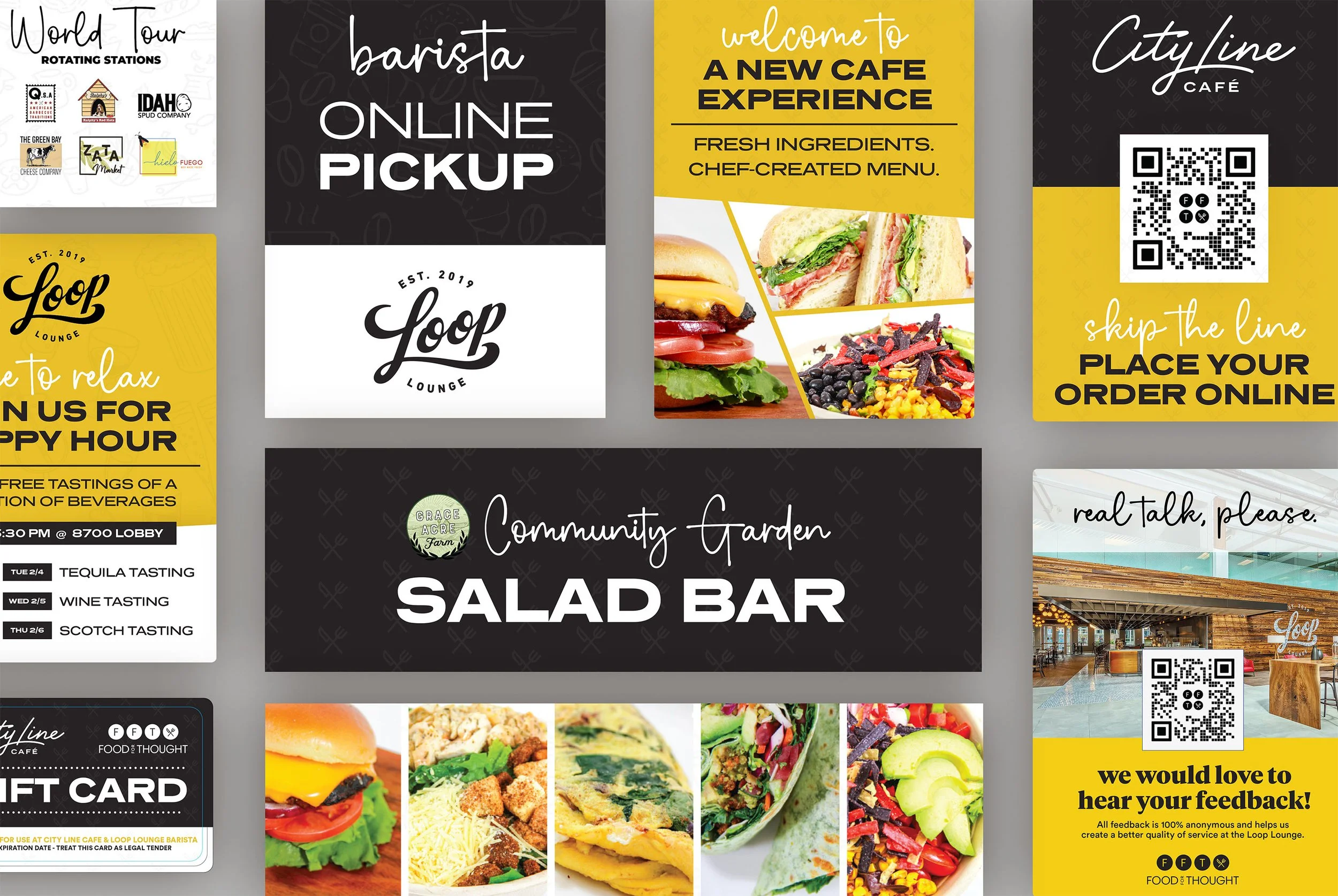Creative Direction for City Line Café branded signage