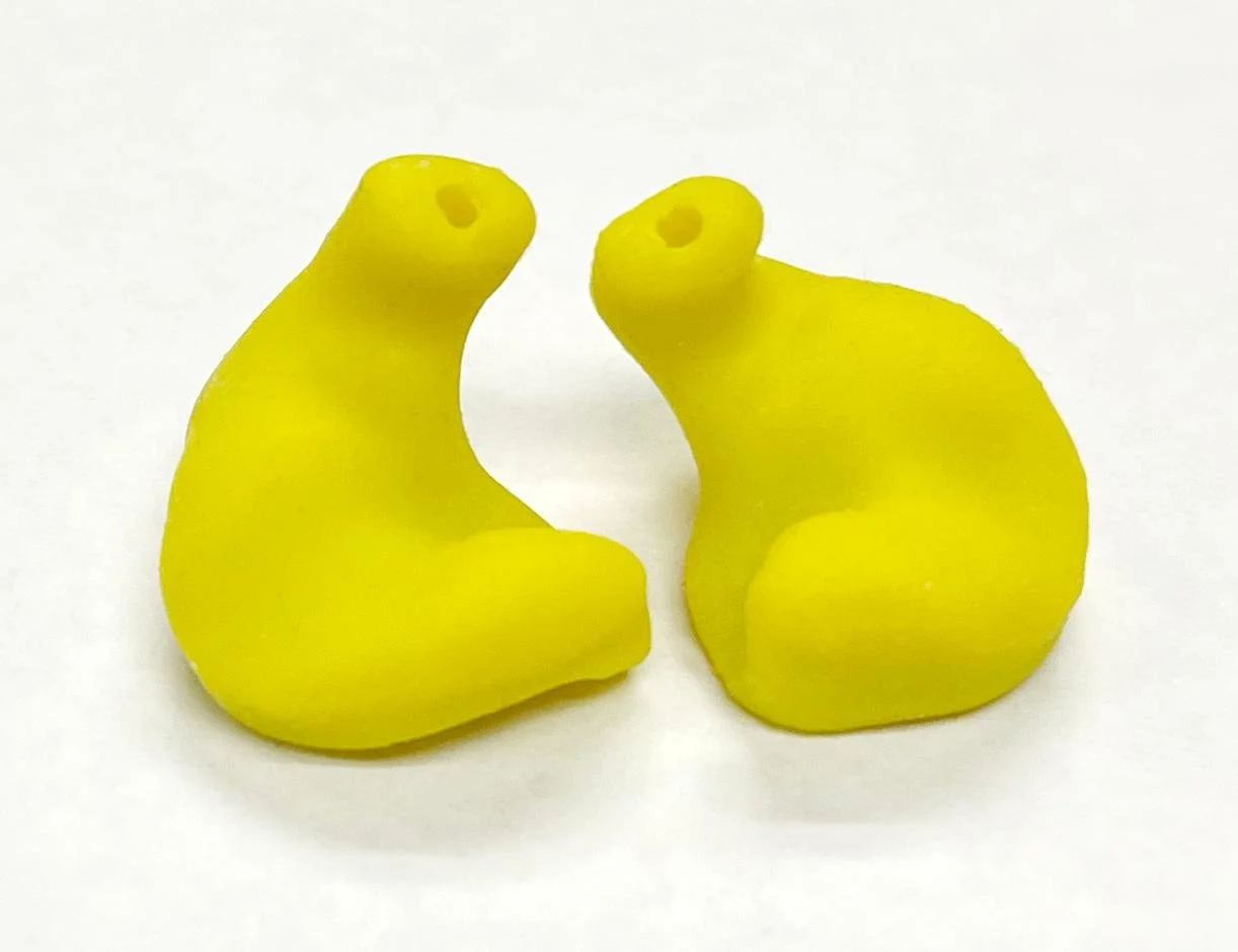 industrial yellow EARPLUGS, hearing protection