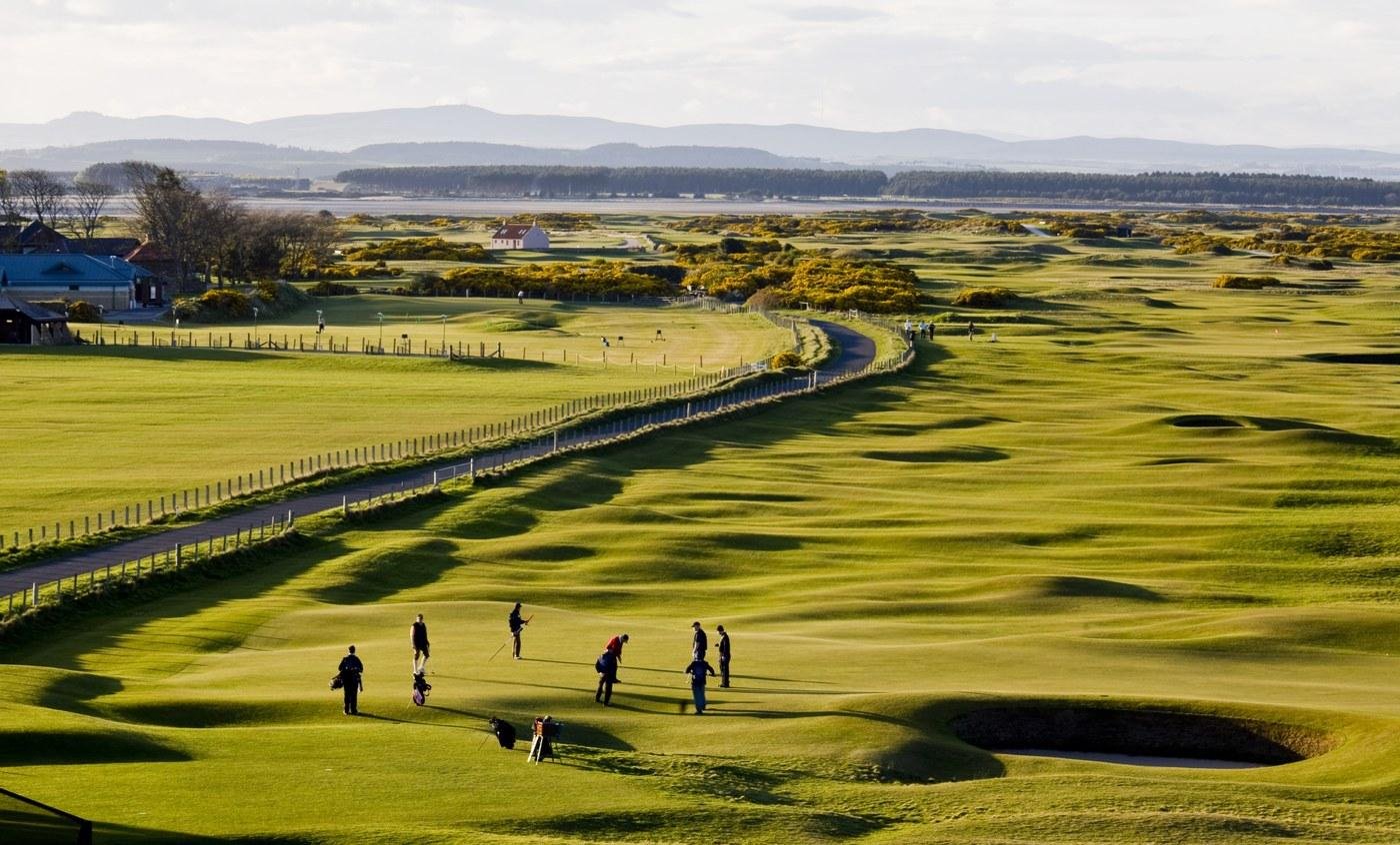 The Old Course, St Andrews — 16th green panorama
