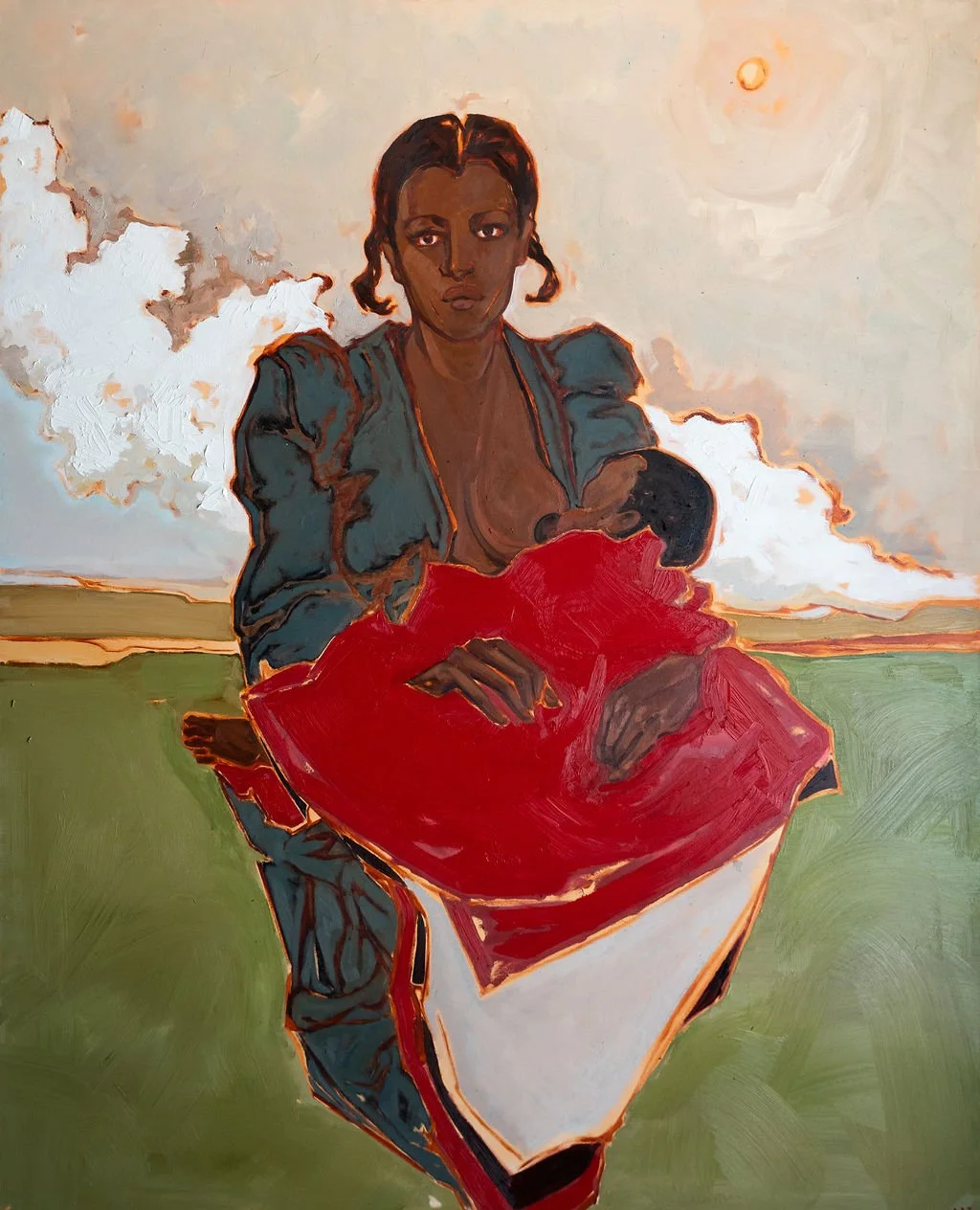 Freedwoman Nursing Painting by Charica Daughtery