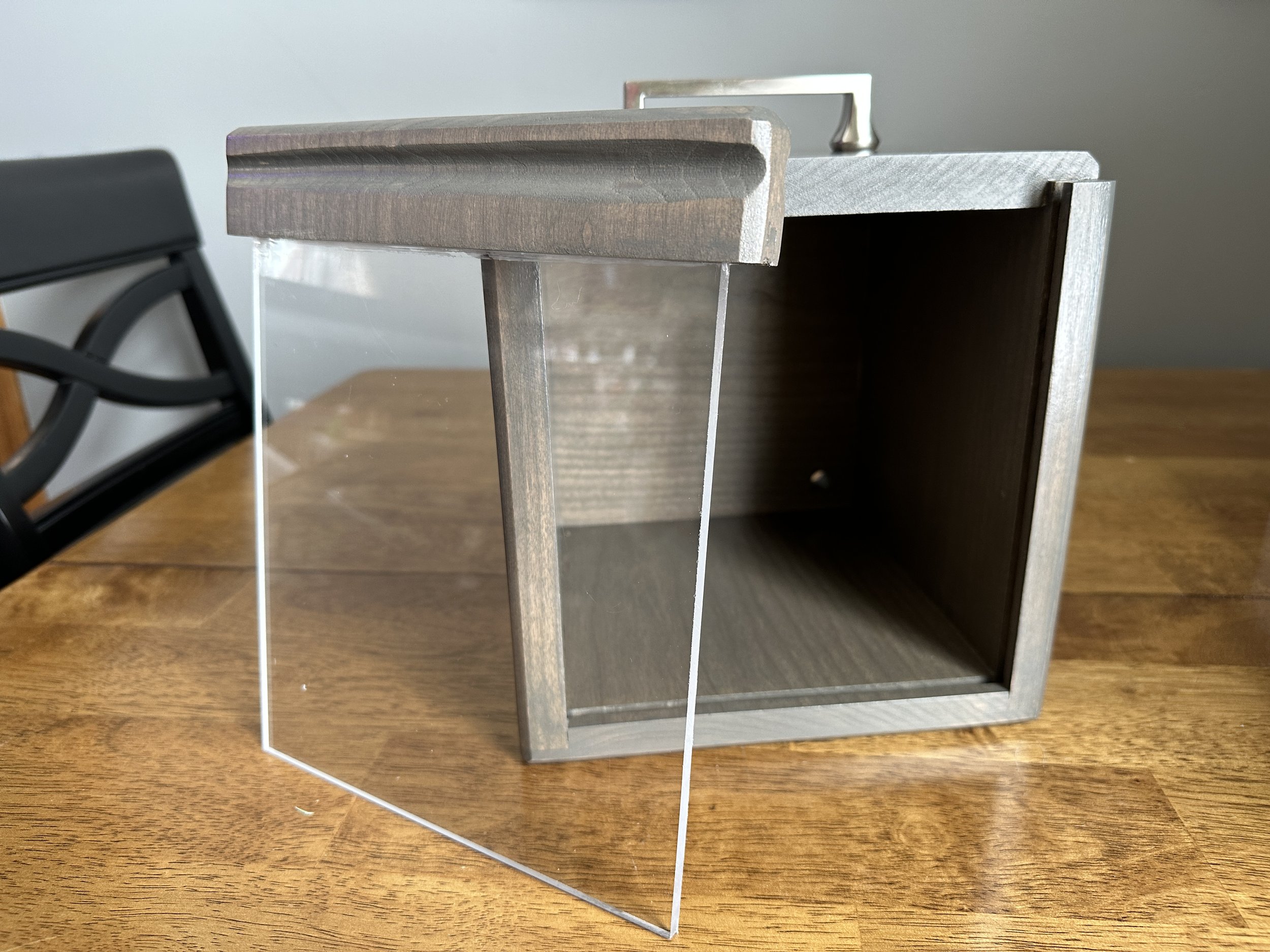 Cherry Top Shelf Cocktail Smoker Box with Greystone Stain / Dye (Copy)