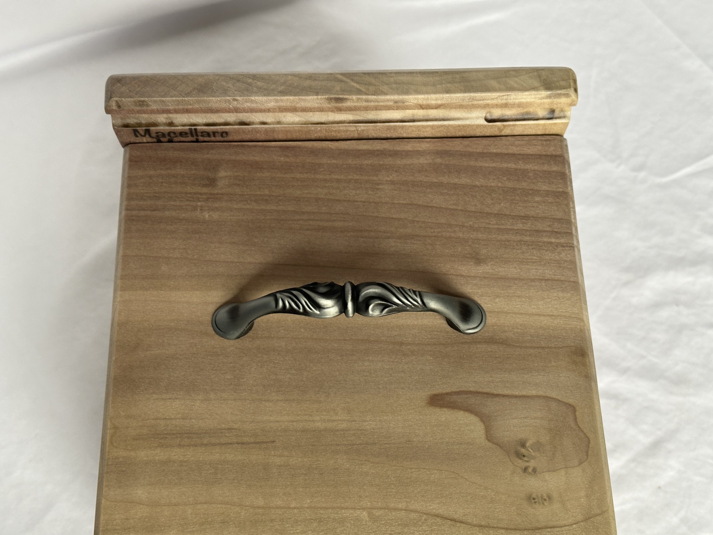 Purple Rain Poplar Top Shelf Smoker Box - Natural Finish