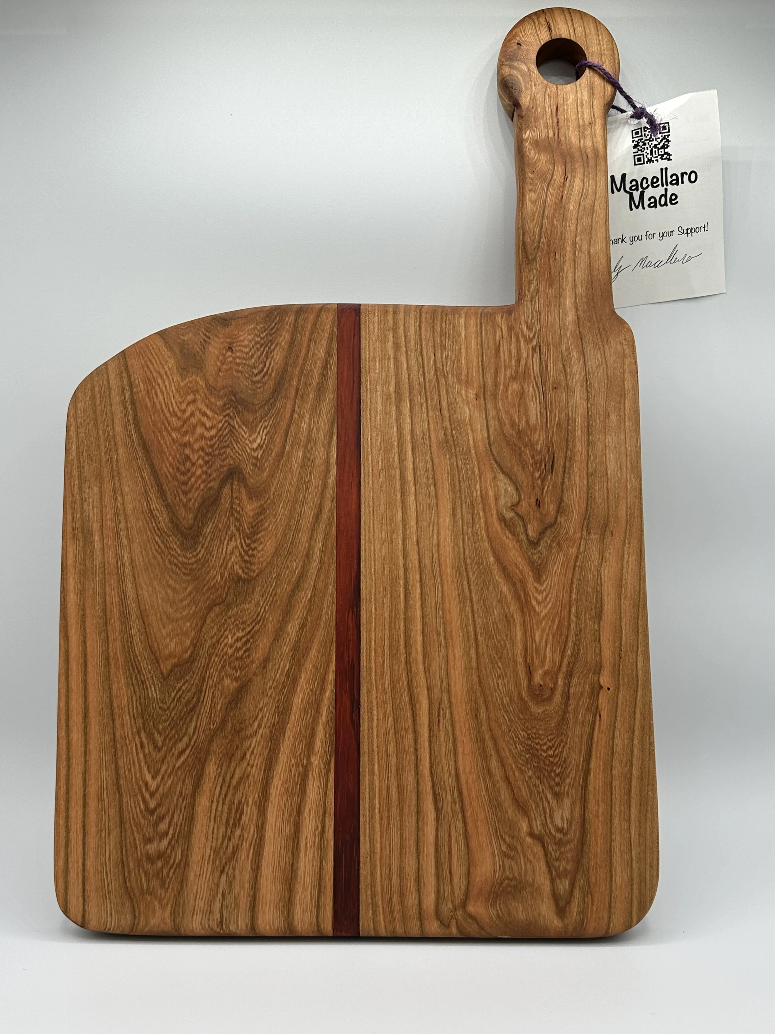 Macellaro Made Charcuterie Board - Cherry and Paudek woods. 100% Food Safe - ST00001